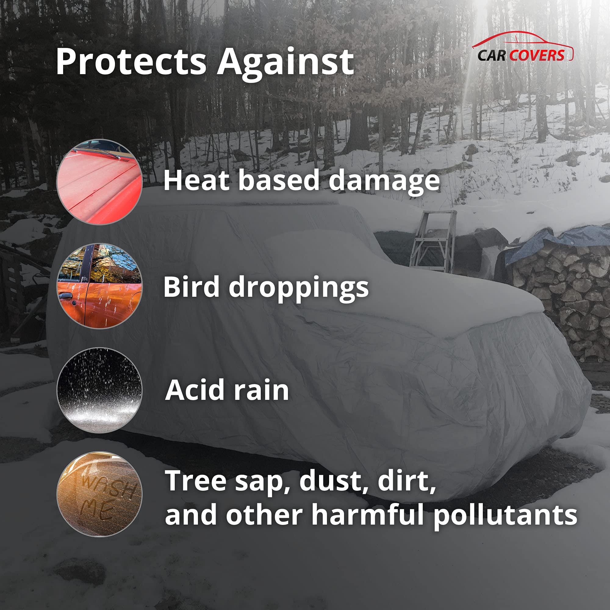 **Weatherproof Car Cover for 1986 Mitsubishi Mirage Hatchback 2-Door - All-Season Protection Against Water, Snow, Sun & Dust - Soft Fleece Lining - Includes Cable Lock, Storage Bag & Wind Straps - Perfect for Outdoor & Indoor Use, Garage Storage & Long-Term Vehicle Protection**