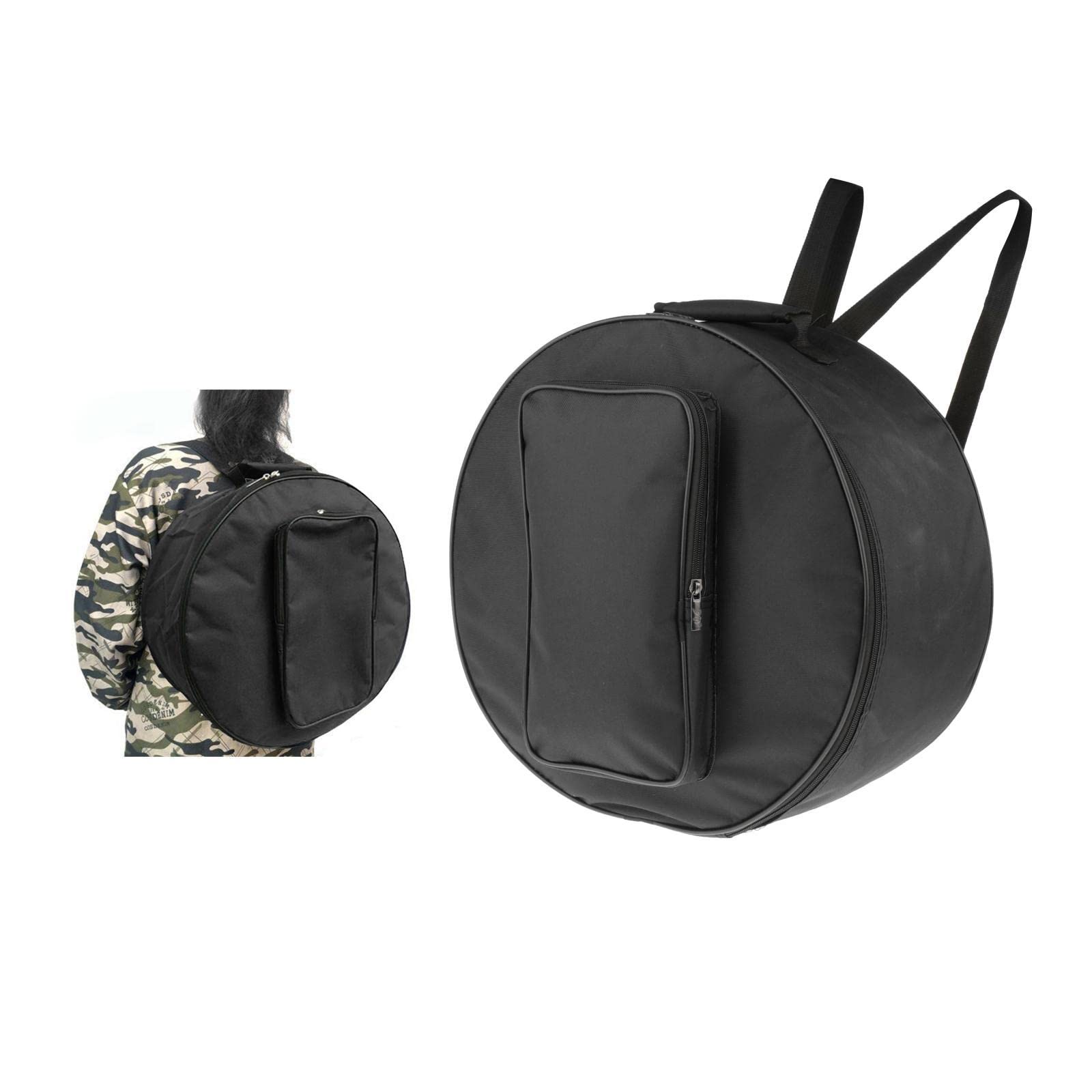 15 Inch Snare Drum Backpack Case with Shoulder Strap & Exterior Pockets - Lightweight Protective Gear for Drummers, Band Practice & Music Performances
