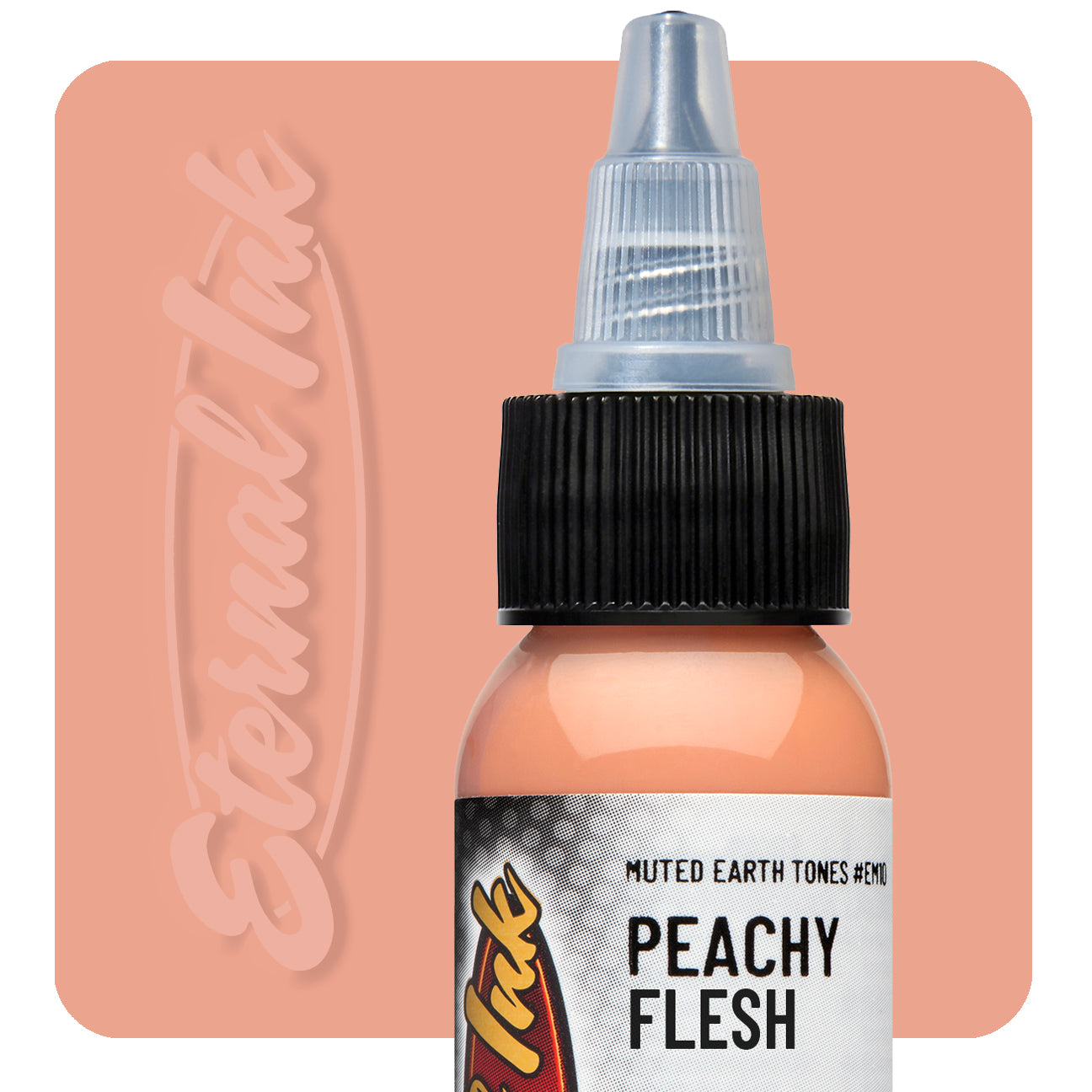 Eternal Muted Earth Tones Peachy Flesh Ink - Premium Waterproof Tattoo Ink for Professional Artists - Perfect for Realism, Fine Line & Blackwork Tattoos