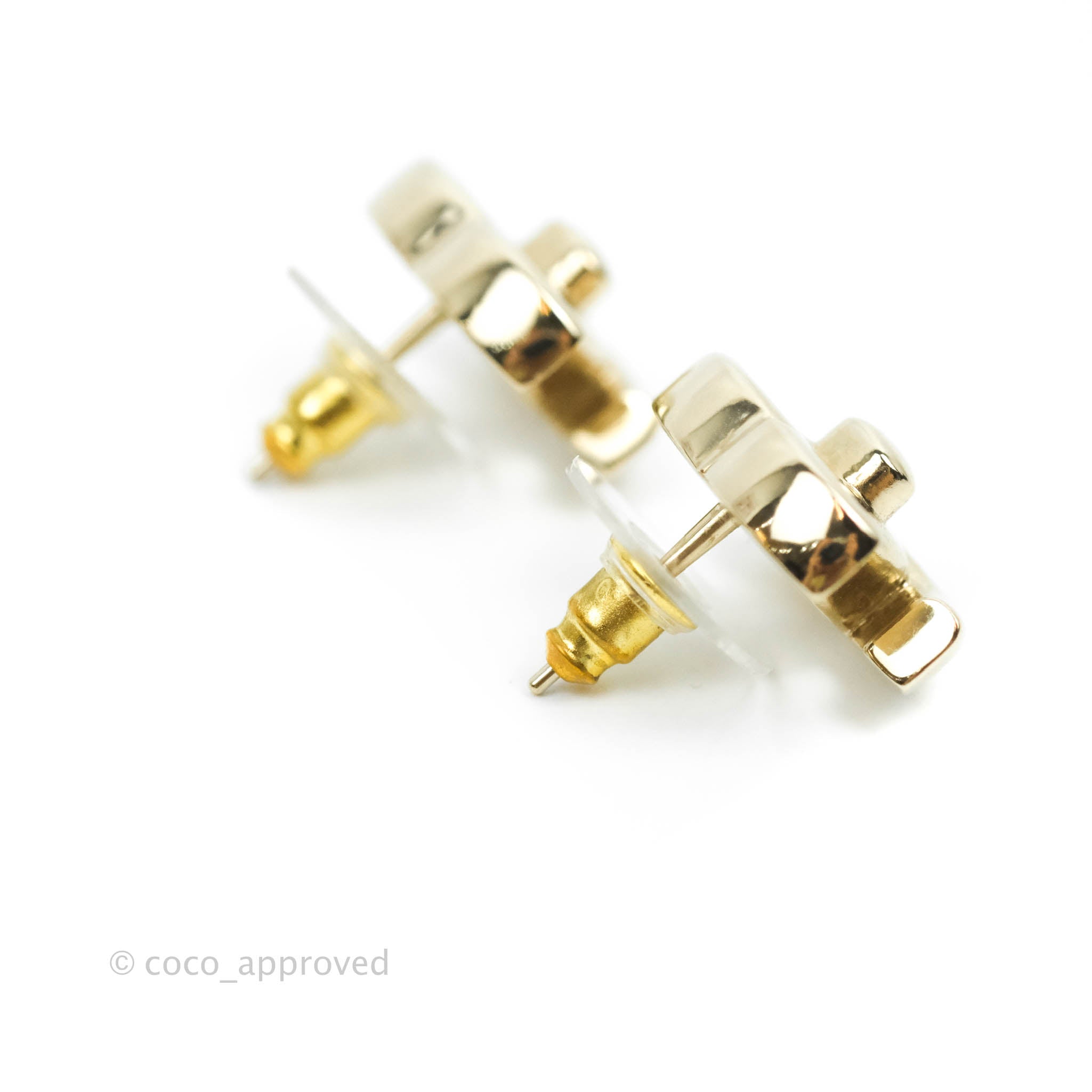 Chanel CC Turn Lock Earrings in Gold Tone - 21S Collection | Luxury Fashion Jewelry for Women, Perfect for Parties, Weddings & Special Occasions