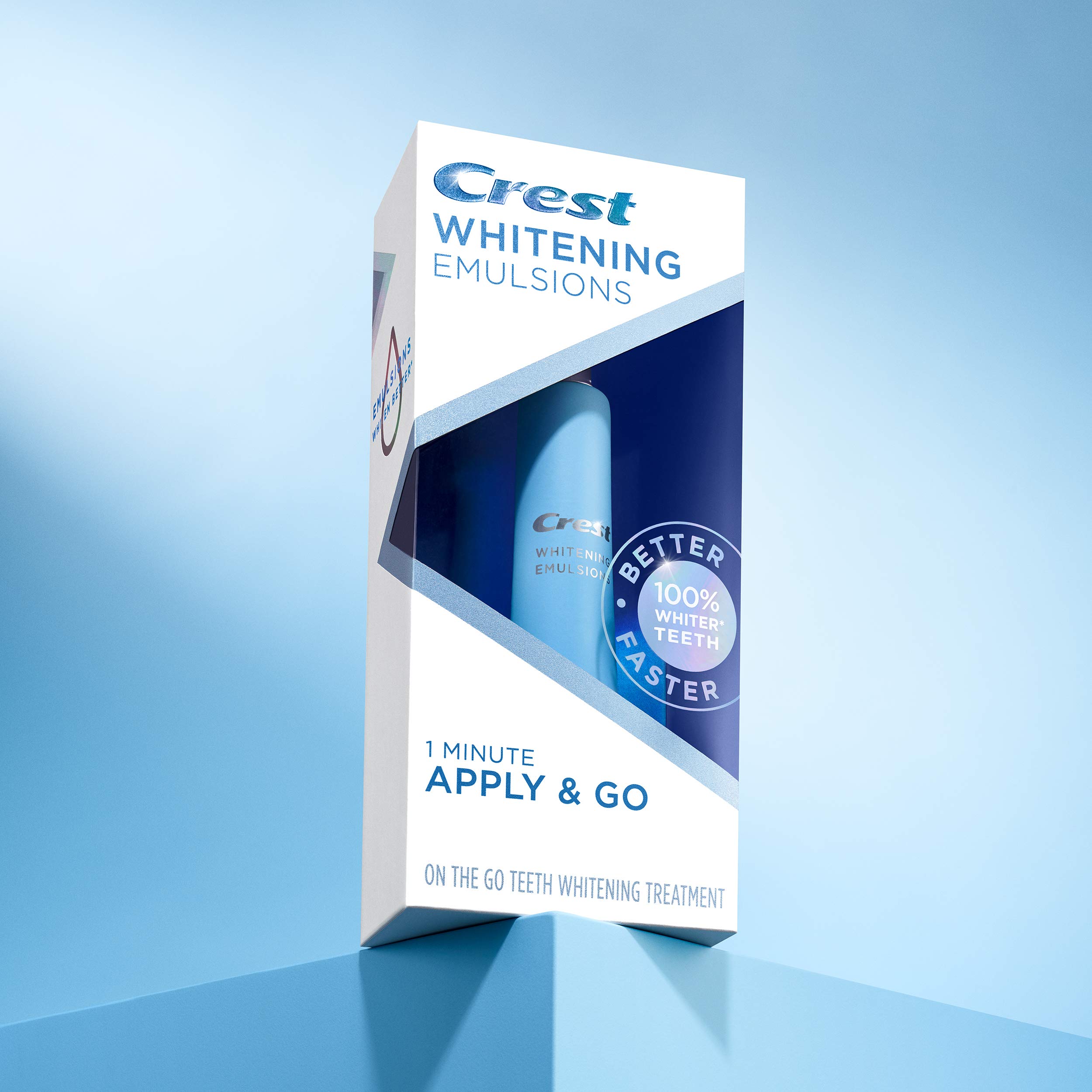 Crest Whitening Emulsions On-the-Go Teeth Whitening Gel Pen - 0.35 Oz (10g) for Fresh Breath & Stain Removal - Perfect for Travel, Work & Daily Use