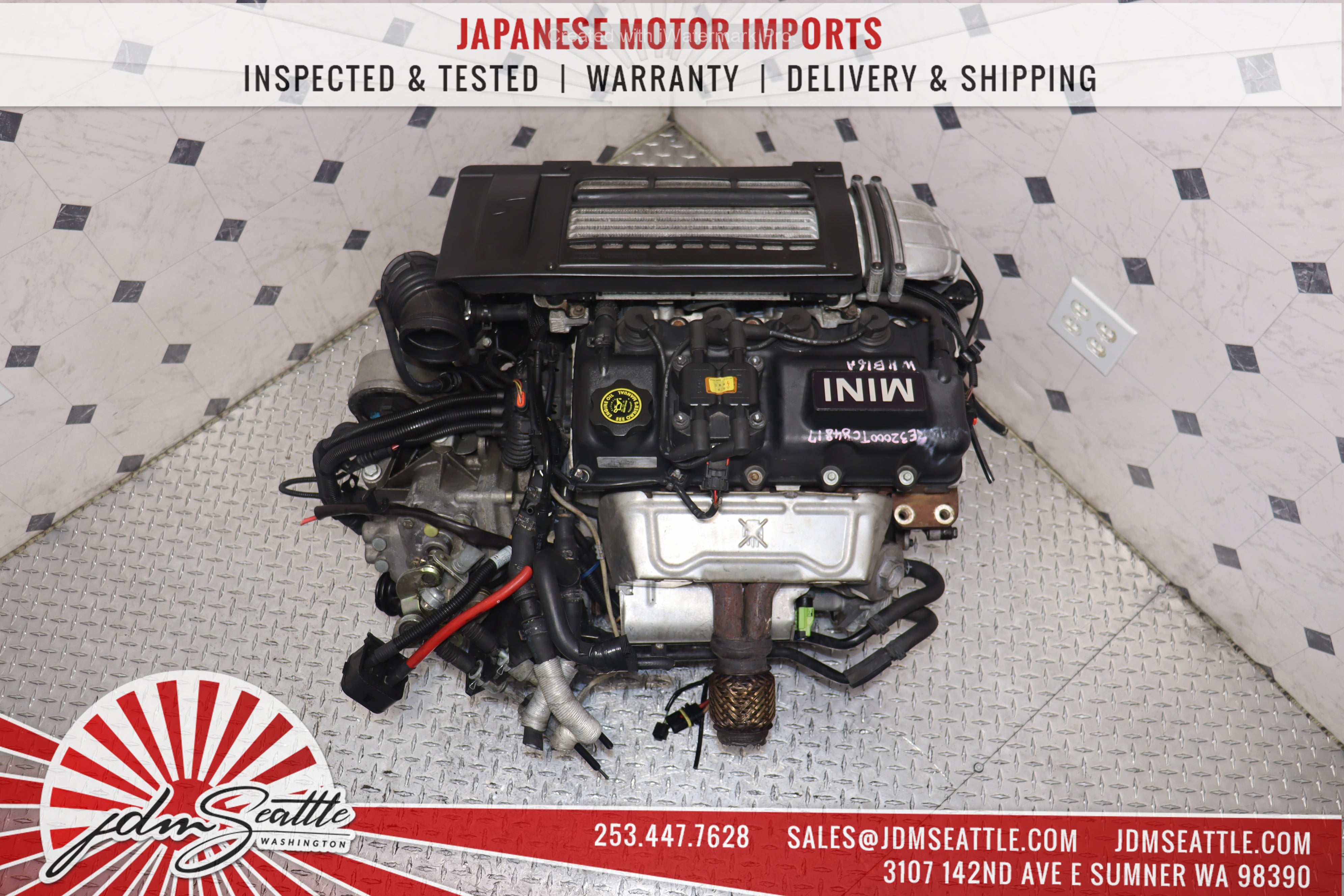 2002-2006 MINI Cooper S Supercharged 1.6L Engine with 6-Speed Manual Transmission - Low Mileage JDM Import - Complete Motor Swap for Performance Upgrade | Perfect for Mini Cooper Restoration & Racing Projects