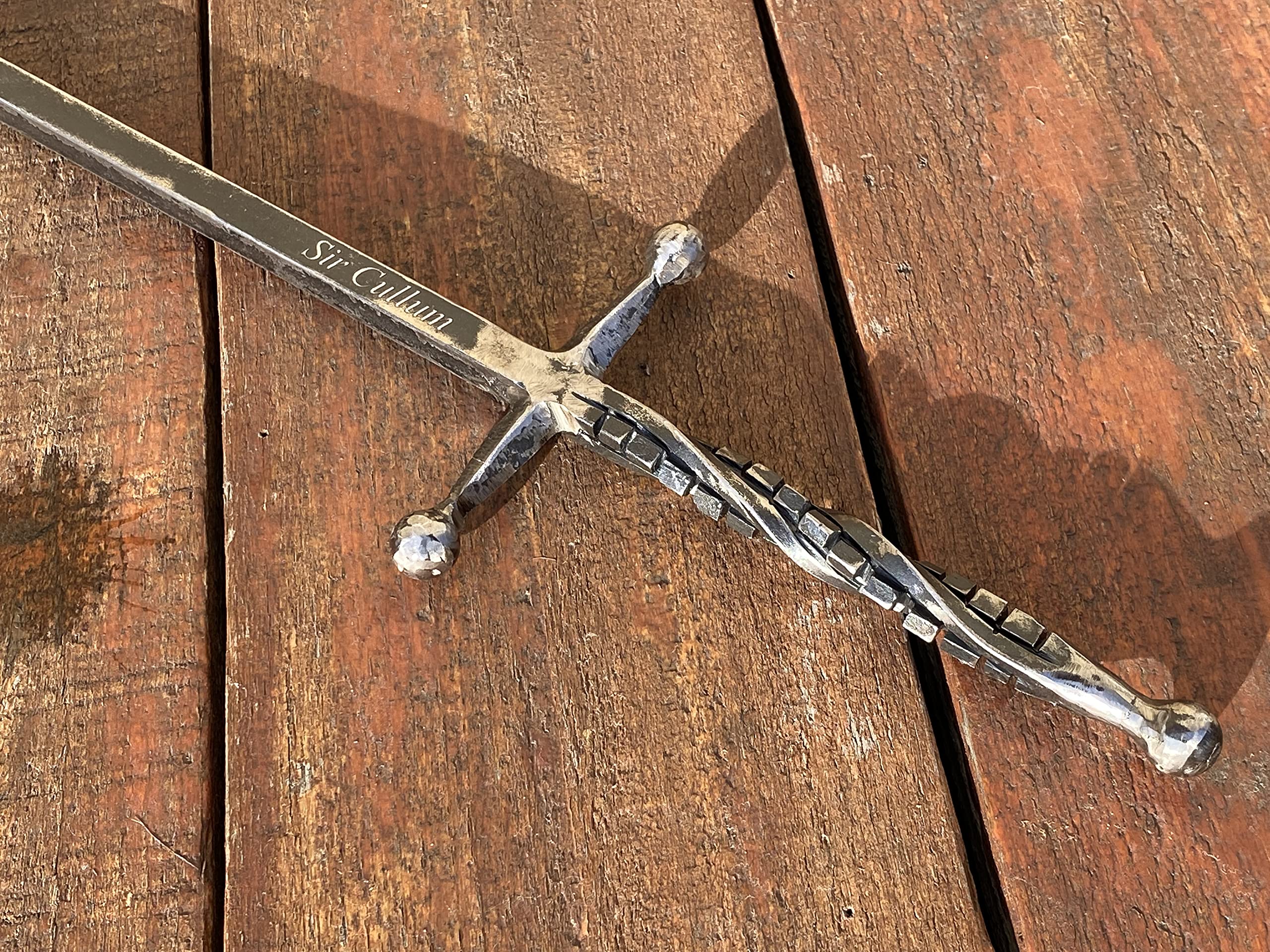 Sturdy Fire Poker with Sword Handle - Perfect Gift for Men, Unique Fireplace Decor - Ideal for Camping, Fireplace Accessories & Outdoor Adventures