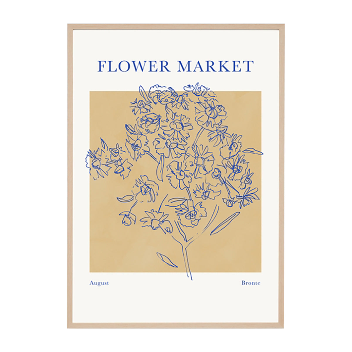 Flower Market Framed Print Wall Art - Vintage Botanical Decor for Living Room, Bedroom & Office - Perfect Home Decor Gift