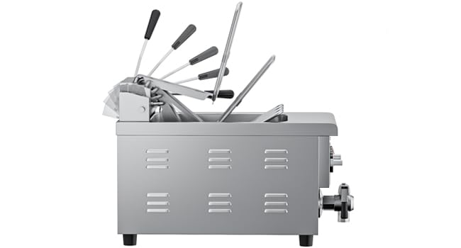 Commercial Deep Fryer with Drain Valve - 12.7Qt Electric Countertop Fryer, Stainless Steel Oil Fryer with Temperature & Time Control - 1800W, 120V - Perfect for Restaurants, Food Trucks & Home Kitchen Use