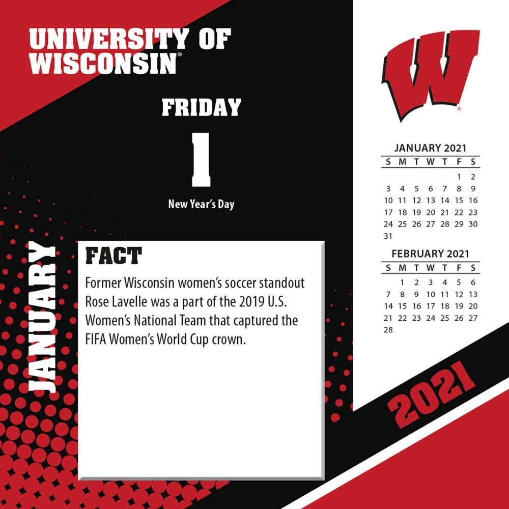 TURNER Sports Wisconsin Badgers 2021 Box Calendar - Official NCAA College Team Wall Planner | Perfect for Fans, Dorms, Offices & Gifts (21998051386)
