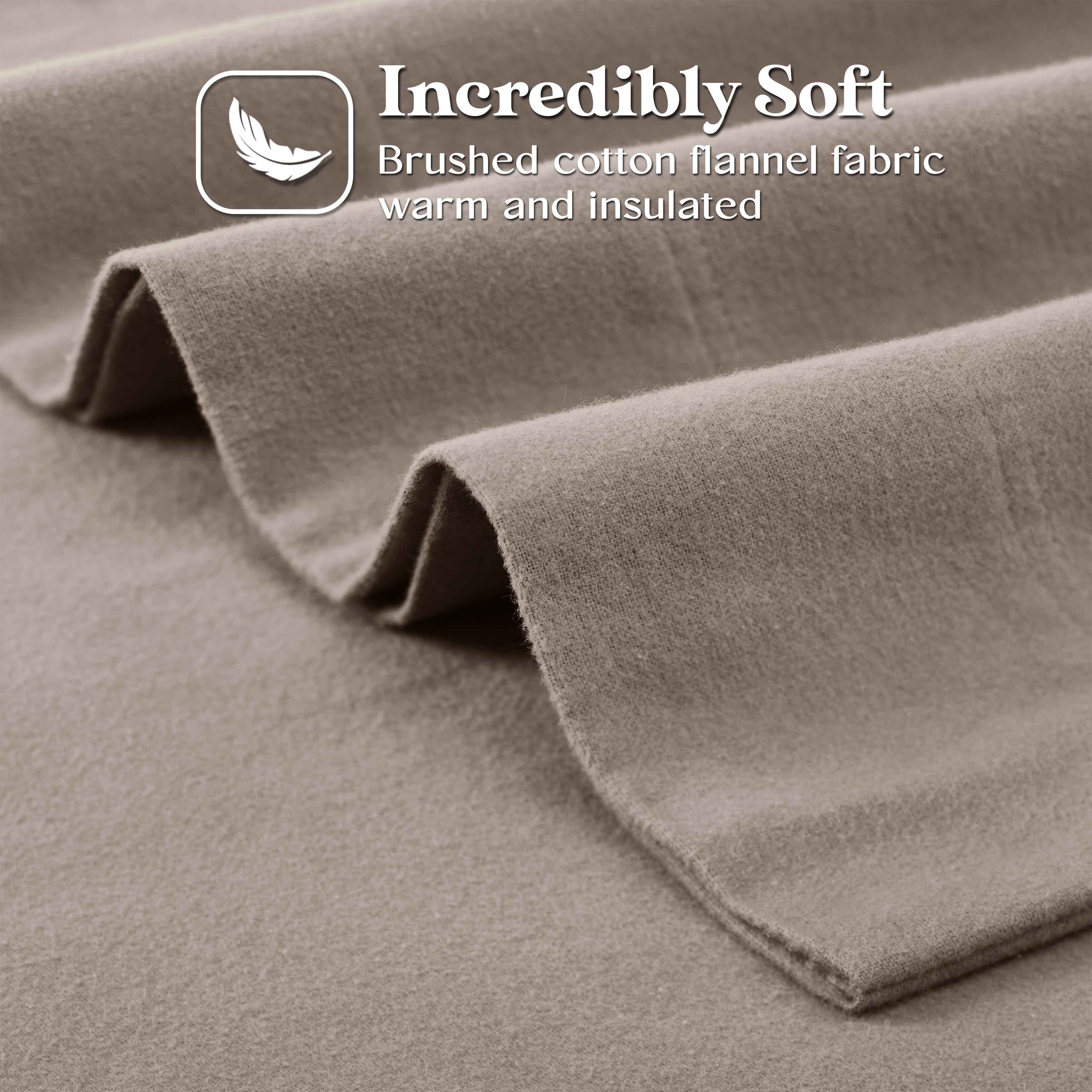 Premium Rome Flannel Cotton Solid Brushed Pillowcase Set of 2 - Ultra Soft & Cozy Bedding for Winter Nights - Perfect for Master Bedroom, Guest Room & Cold Weather Comfort