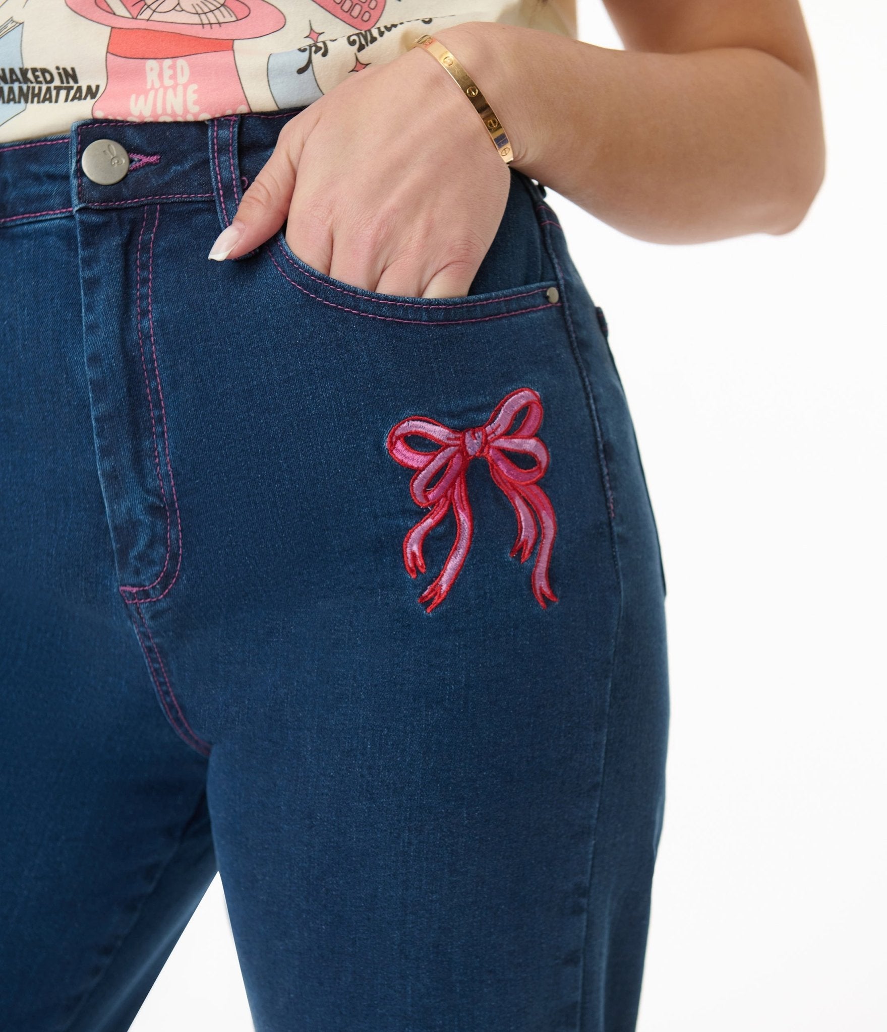 Hell Bunny Blue Denim High Waist 