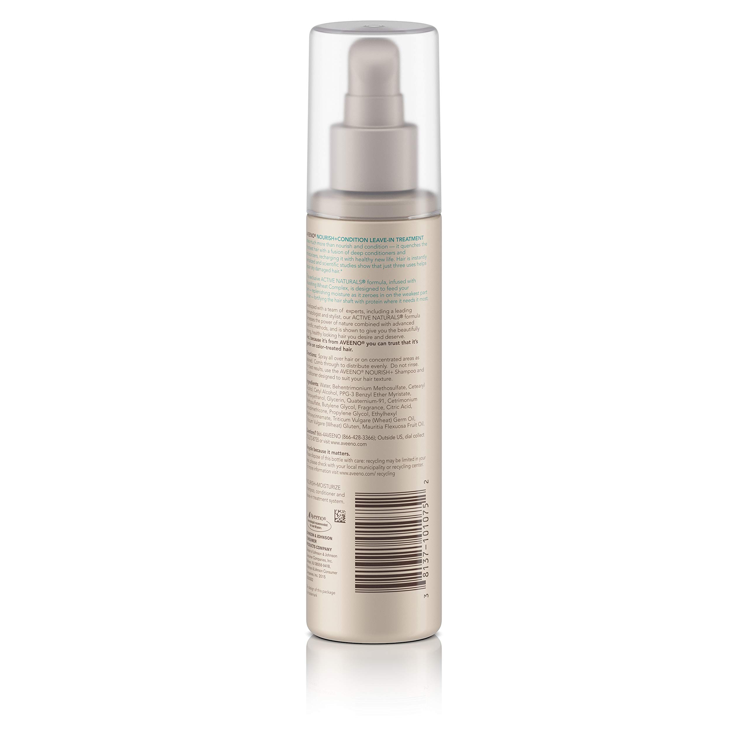 Aveeno Nourish + Condition Leave-In Treatment Spray for Dry Hair - 5.2 oz | Hydrating Hair Care with Oat & Vitamin E | Perfect for Daily Use, Post-Shower & Styling