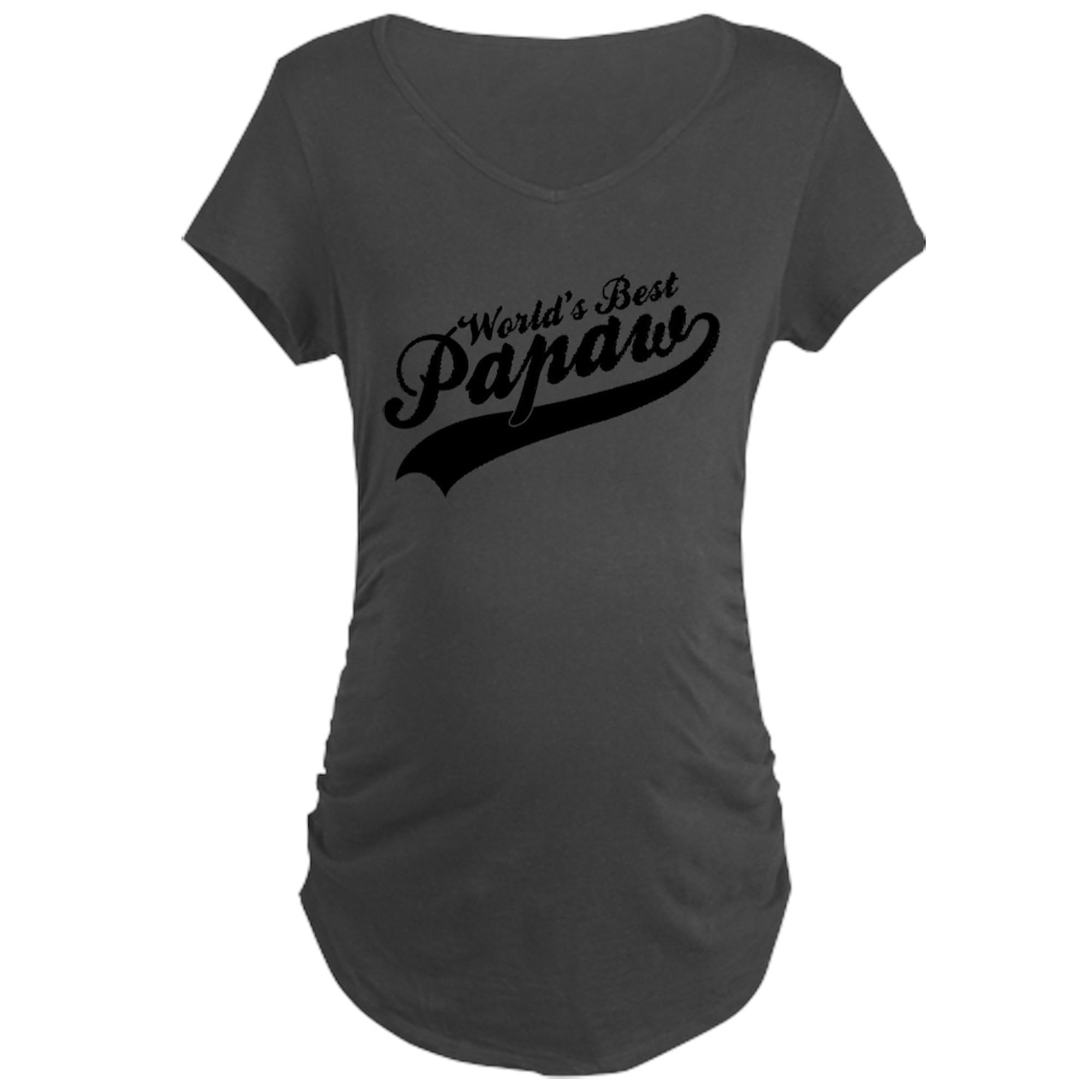 World's Best Dad Maternity T-Shirt for Women - Soft & Comfortable Ruched Side Pregnancy Tee - Perfect for Baby Showers, Maternity Photos & Pregnancy Announcements