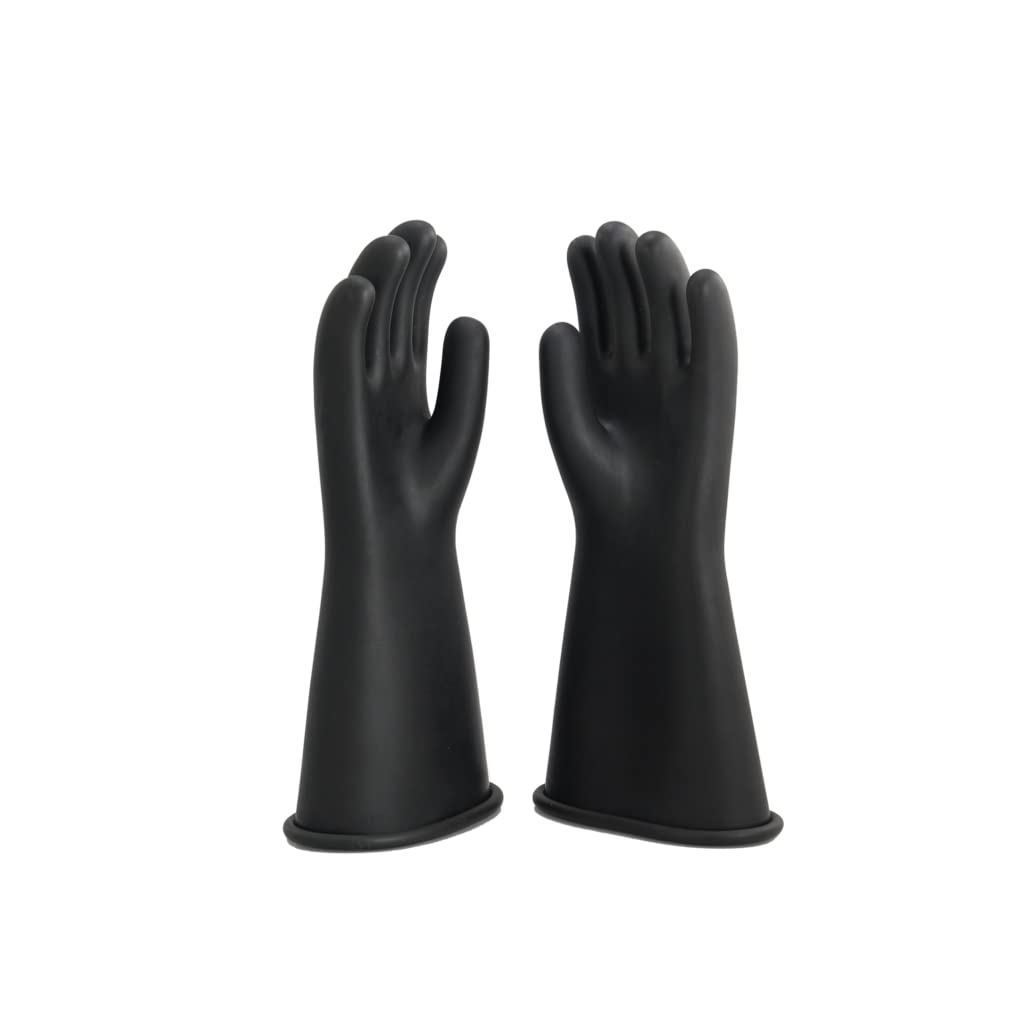 OBERON Class 1 Electrical Gloves - High Voltage Insulated Safety Gloves for Electricians | Perfect for Power Line Maintenance & Electrical Work