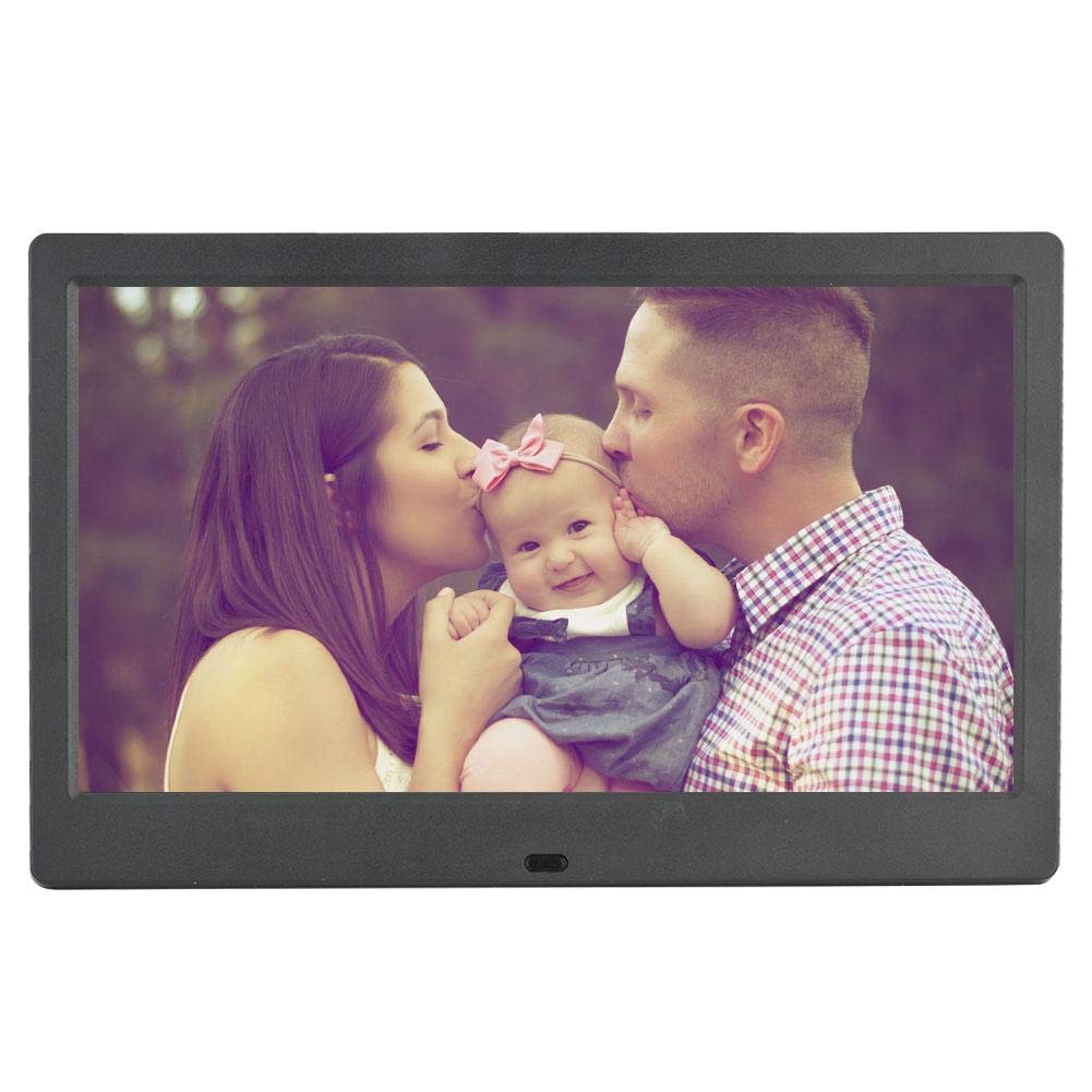 10 Inch Digital Photo Frame with 1024x600 HD TFT Screen - Remote Control, Video/Music Player, Calendar & Alarm Clock - Perfect for Home, Office Decor & Gifts (White) | Ideal for Family Memories, Wall Display & Smart Home Setup