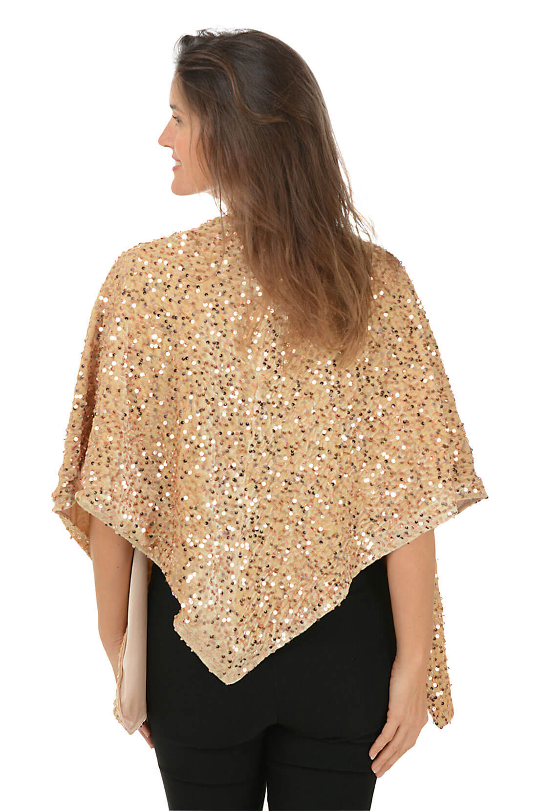 Elegant Gold Sequined Velvet Keyhole Wrap Dress - Perfect for Evening Parties, Weddings & Special Occasions