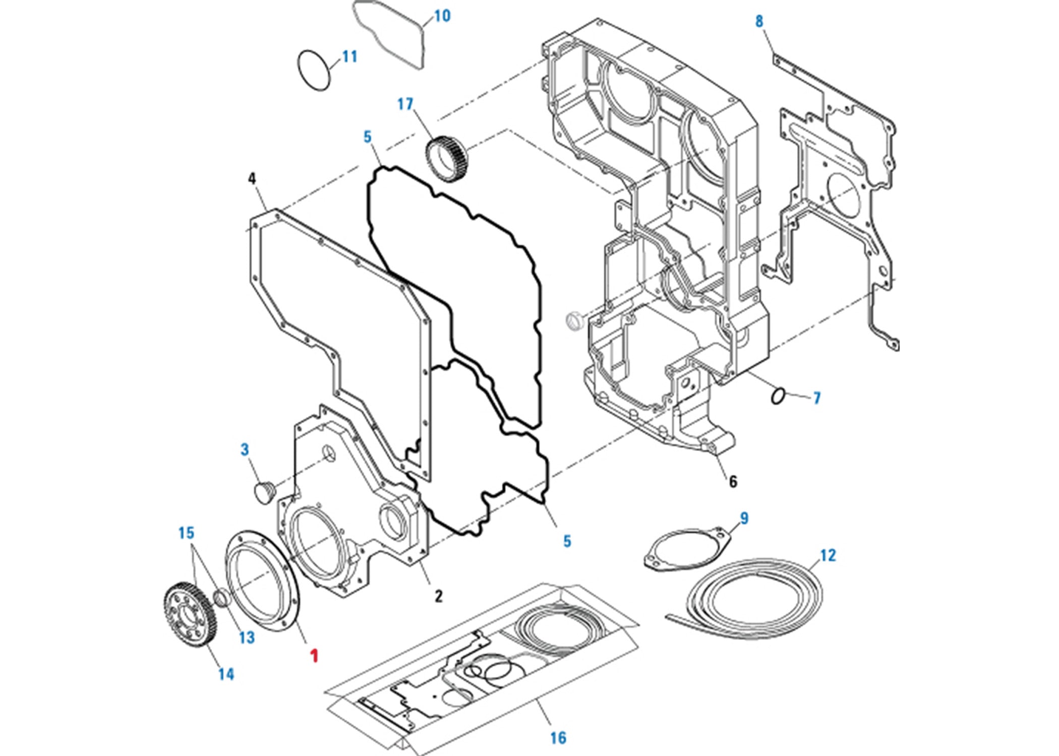 Cummins ISX Dual Overhead Camshaft Front Engine Seal Kit (4955383) - Replacement Part for Heavy Duty Trucks & Diesel Engines - Perfect for Engine Repair & Maintenance