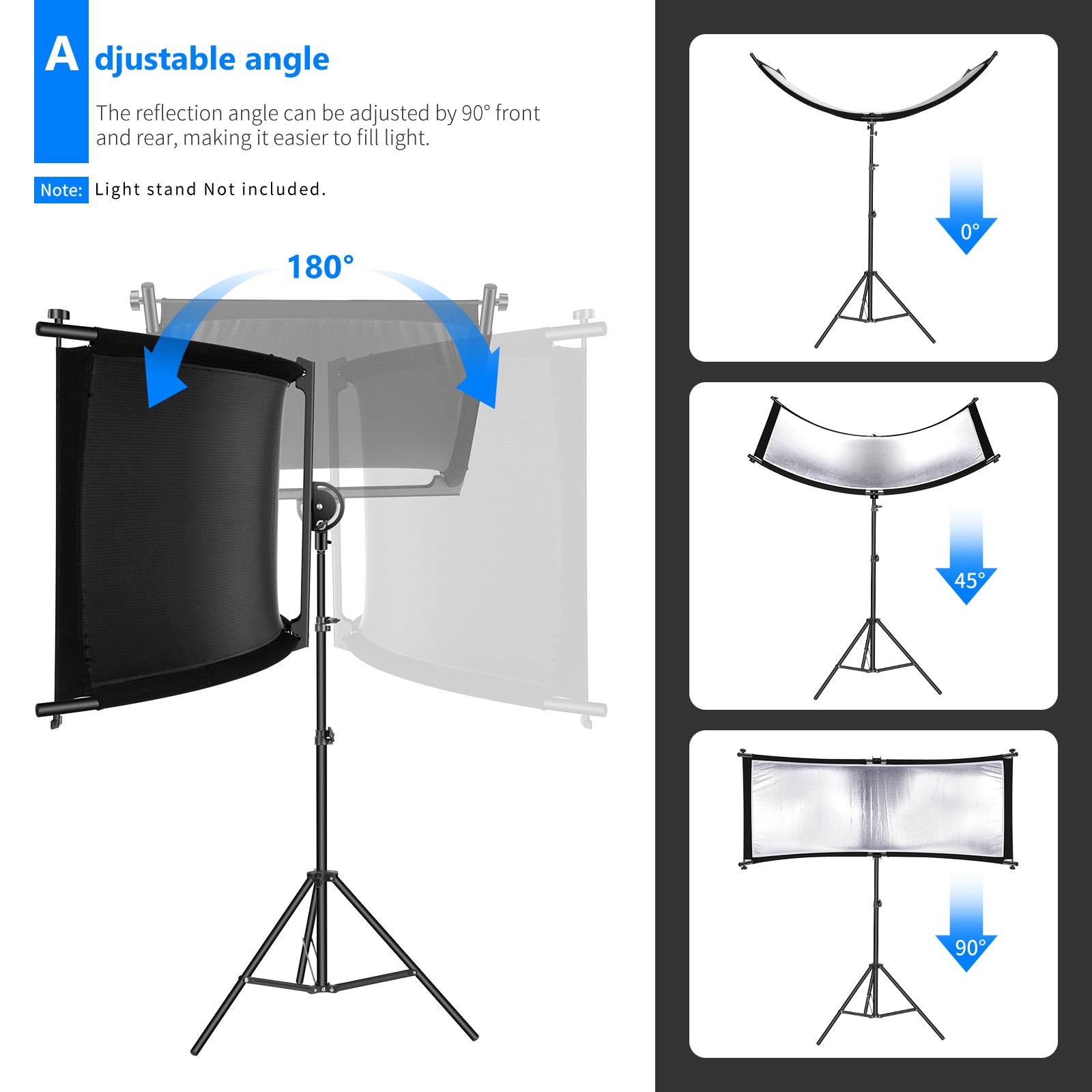 NEEWER 5-in-1 Clamshell Light Reflector Diffuser for Photography - Professional Studio Lighting Accessory for Portraits, Product Shoots & YouTube Videos