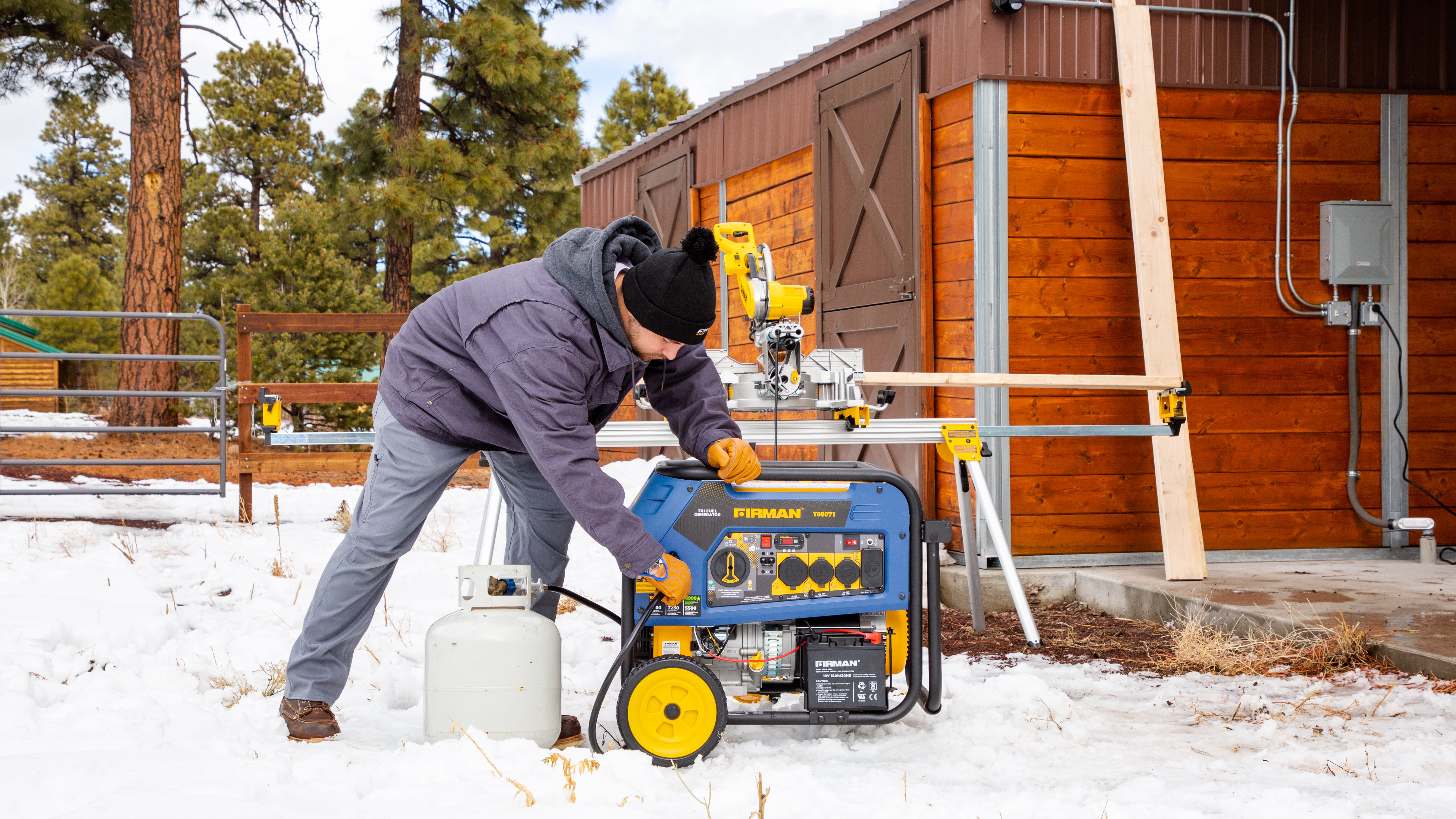 8000W Tri Fuel Portable Generator with Electric Start - 120/240V Dual Voltage - Perfect for Camping, Home Backup & Emergency Power