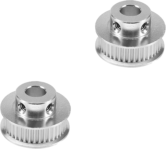 High Precision GT2 Timing Belt Pulley 40 Teeth 8mm Bore 6mm Width Flange Synchronous Wheel - Compatible with 3D Printers, CNC Machines & Robotics (Pack of 2) - Perfect for DIY Projects, Repairs & Motion Control Systems