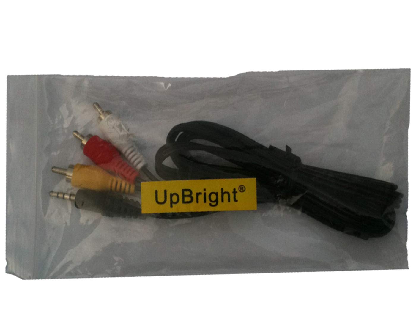 UpBright 3.5mm to 3 RCA AV Cable for Hitachi Sharp Viewcam Camcorders - Compatible with VL-MR1, VL-MS1, VL-MX1, VLPD3H, VL-Z8U, VL-Z900, VL-H860, VL-870, VL-880, VL-890, VL-H850u, VL-H800u - Connect Camcorder to TV for Video Playback & Audio Transfer