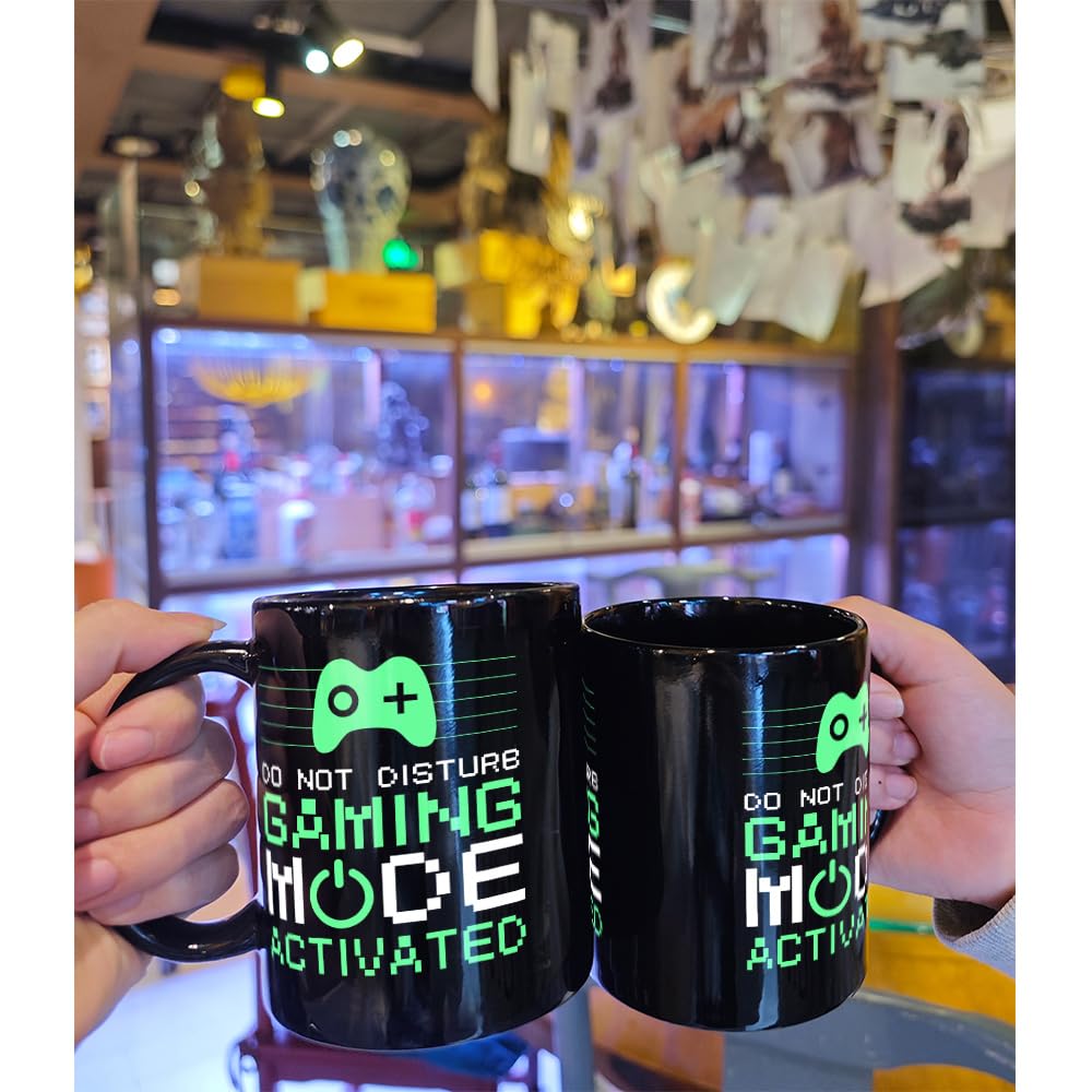 Funny Do Not Disturb Gaming Mug - Perfect Gamer Gift for Men, Boys & Teenagers - Great Birthday Present for Boyfriend & Video Game Lovers - Ideal for Gaming Parties, Office Use & Relaxing Coffee Breaks