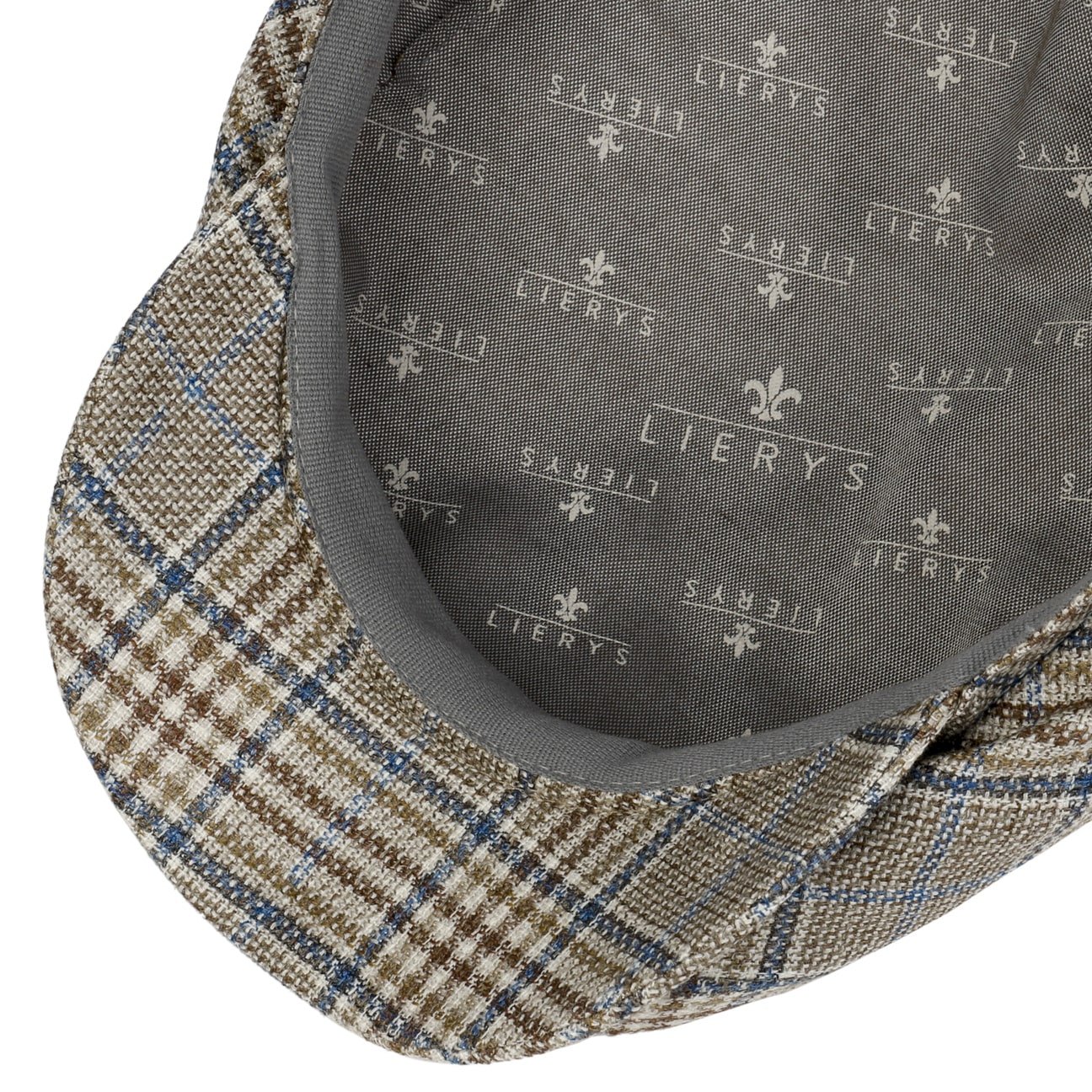 Lierys Glencheck Driver Flat Cap - Classic Wool Newsboy Hat for Men | Perfect for Driving, Golf, and Casual Outfits