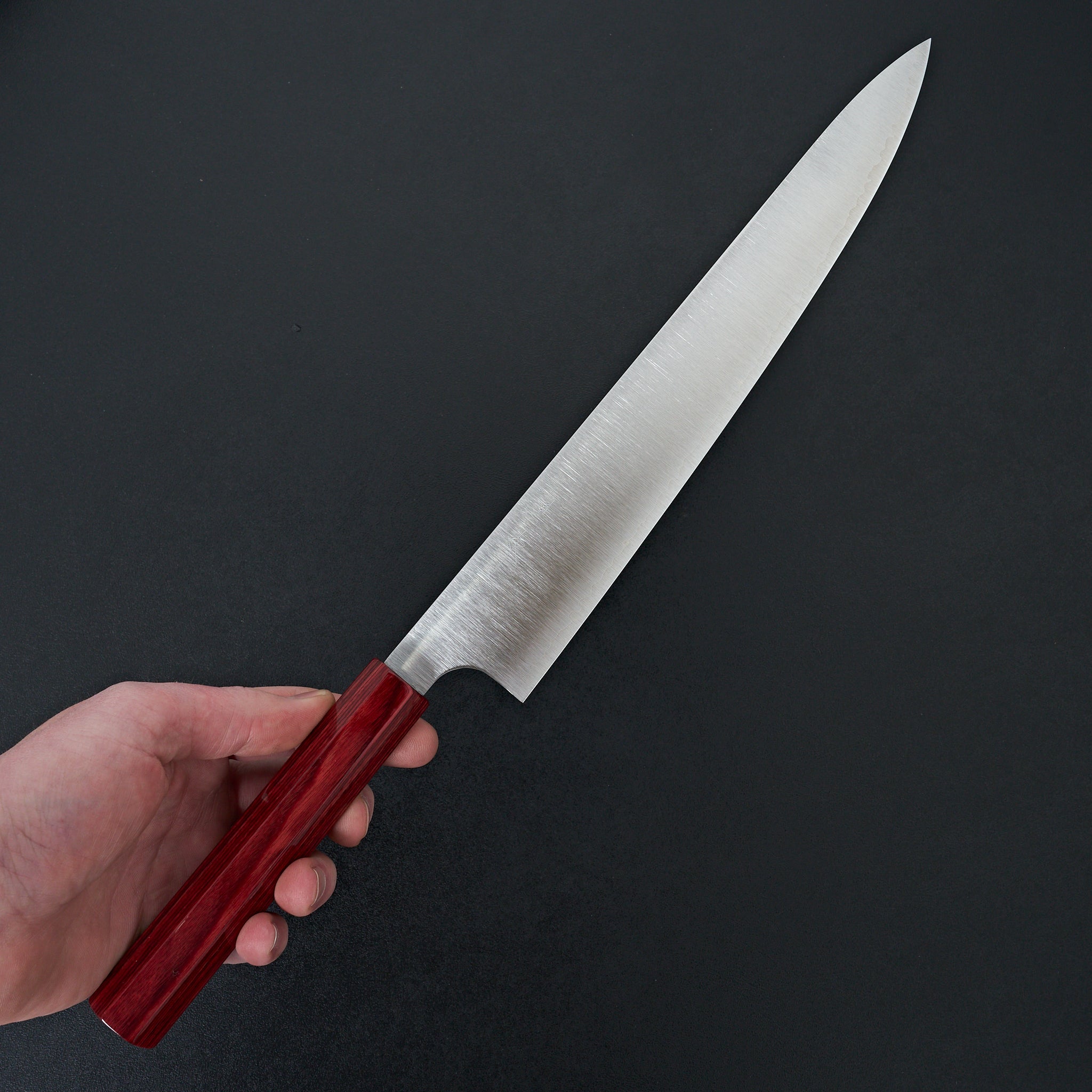 Premium Kei Kobayashi SG2 Red Lacquer Sujihiki 270mm Japanese Chef Knife - High Carbon Stainless Steel Slicing Knife for Sushi, Meat & Delicate Cutting Tasks