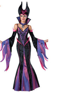 Halloween Queen Costume for Women - Elegant Gothic Royal Dress for Halloween Parties & Cosplay Events
