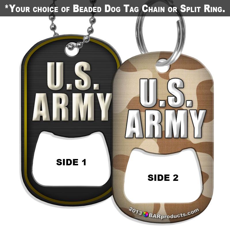 Military Dog Tag Bottle Opener - Army Style Keychain for Beer & Soda - Perfect for Camping, BBQs & Outdoor Adventures