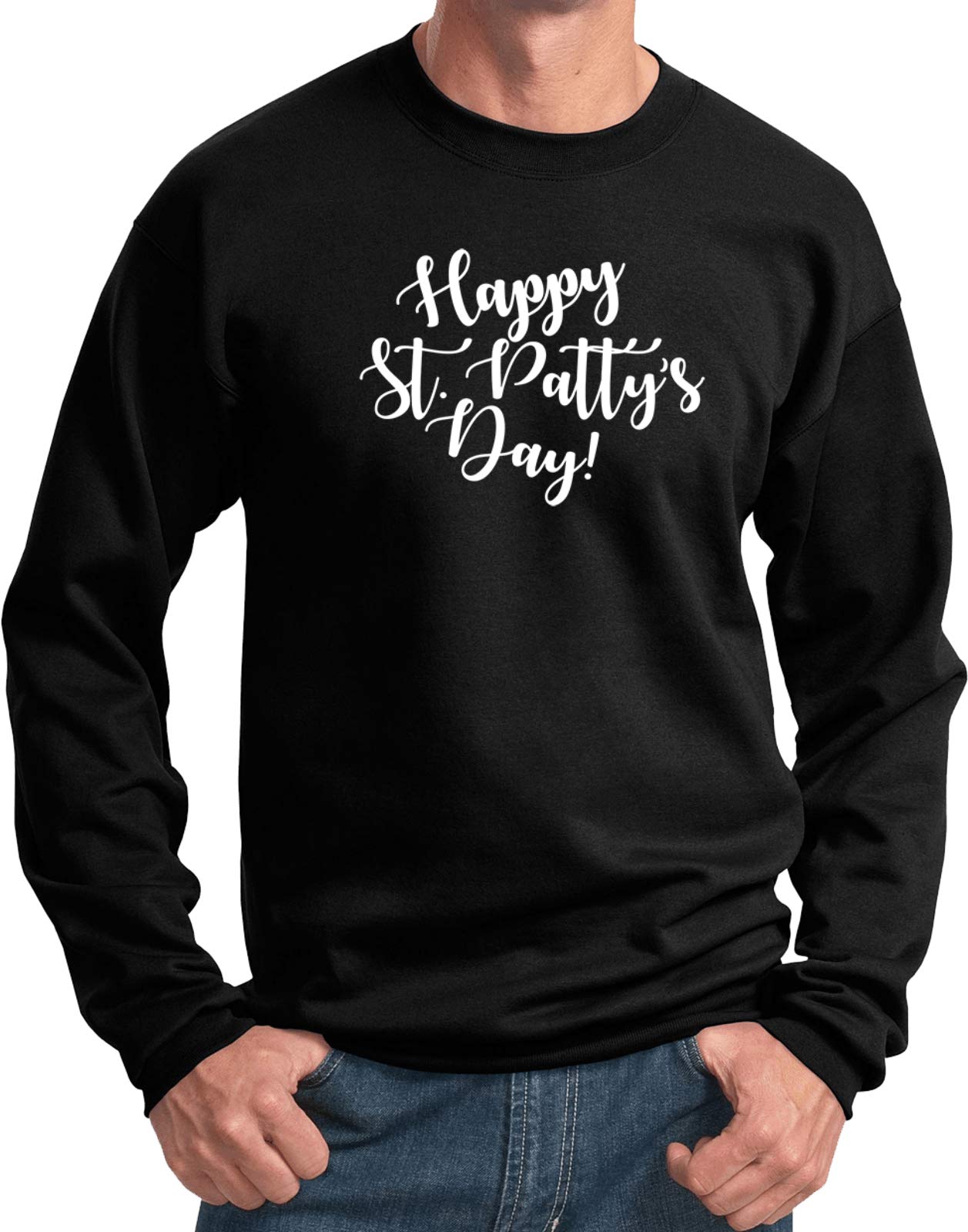 Happy St. Patrick's Day Sweatshirt - Shamrock Green Pullover for St. Patty's Celebration - Perfect for Irish Festivals, Parades & Holiday Parties