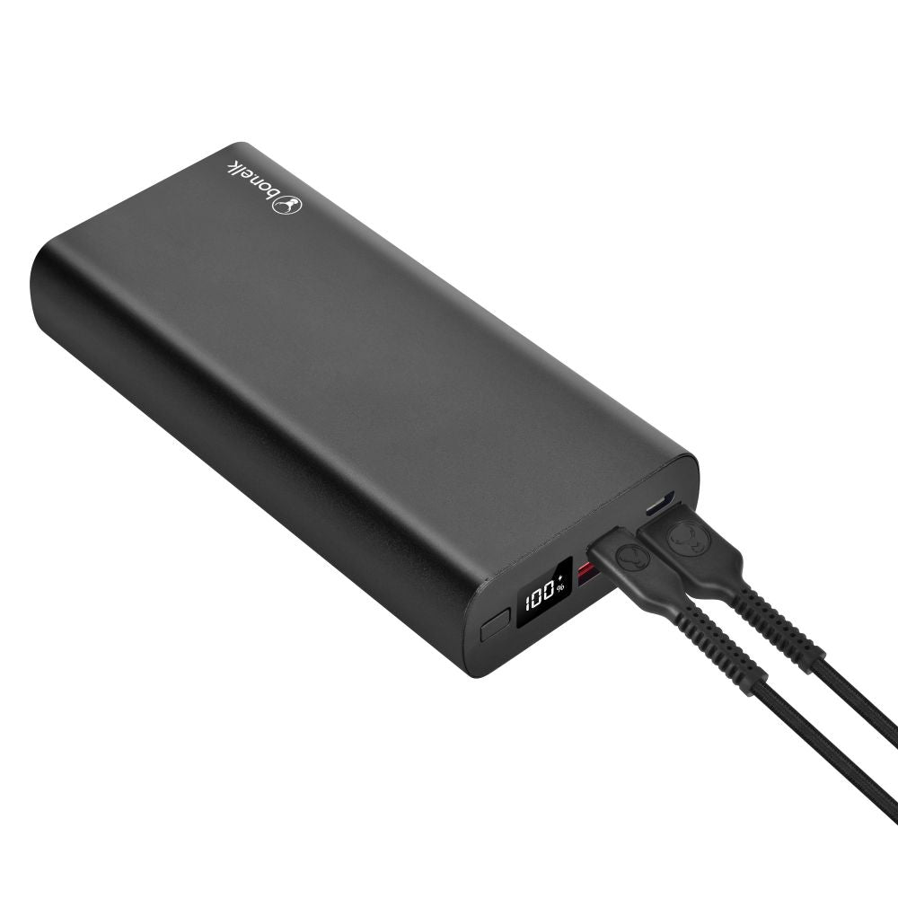 Bonelk Eco Series Slim 20,000mAh Power Bank with PD20W & QC18W Fast Charging - Portable Charger for iPhone, Samsung, iPad - Perfect for Travel, Camping & Emergency Backup (Black)