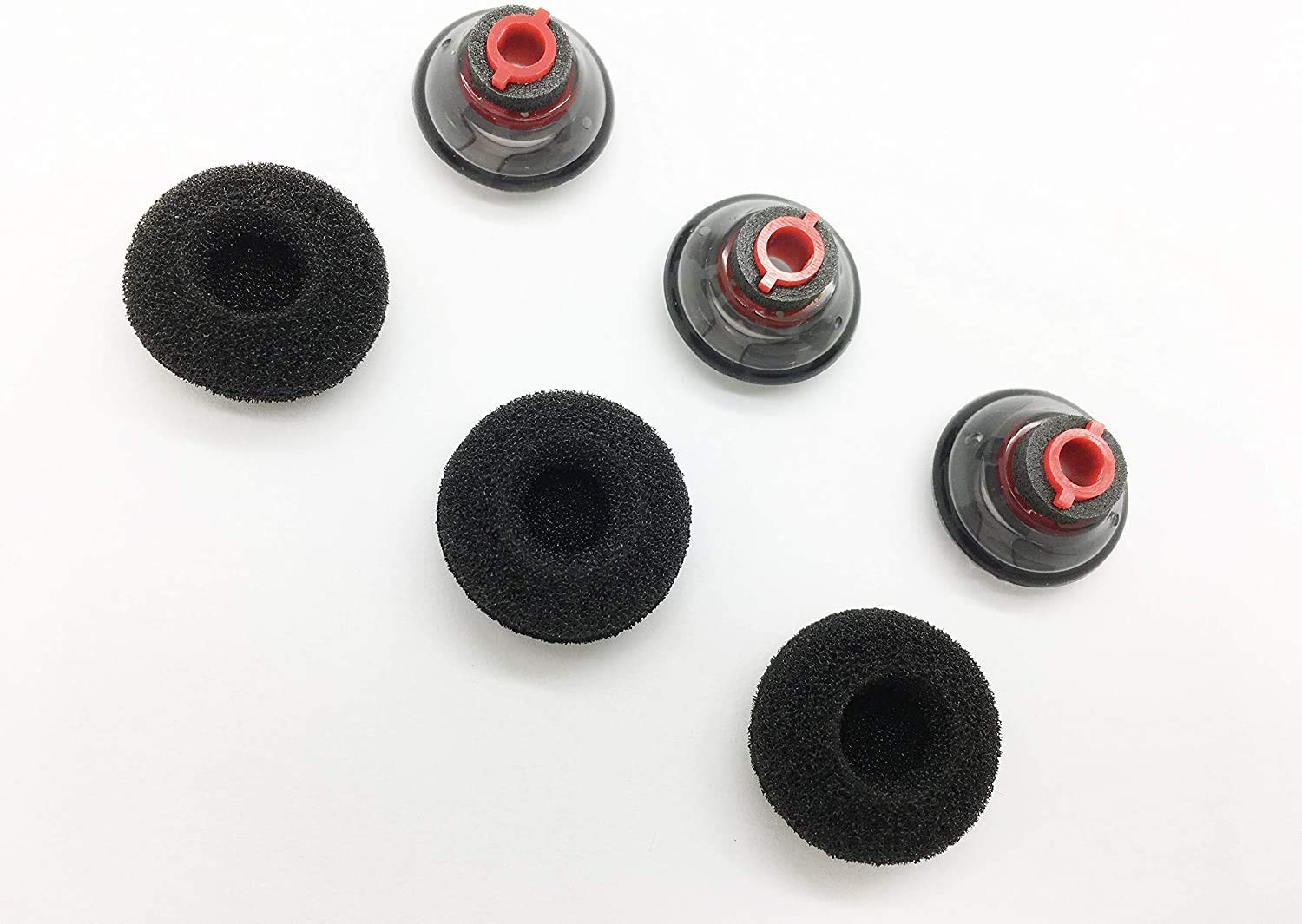 Reki Voyager 5200 Ear Tips - 3 Pairs Premium Replacement Earbud Tips for Plantronics Voyager 5200/5220 Wireless Bluetooth Headset (Large Size, Memory Foam & Silicone Gel) - Noise Isolation for Office Calls, Commuting & Workouts