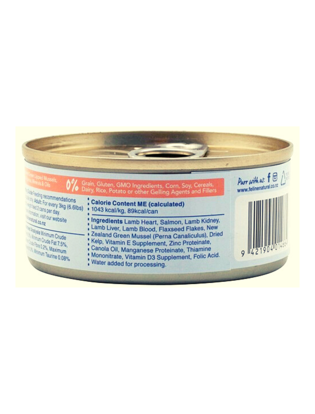 Feline Natural Lamb & Salmon Grain-Free Wet Cat Food - High Protein, All-Natural Ingredients for Adult & Kitten Cats (5.5oz & 12oz Cans) - Perfect for Weight Management & Picky Eaters