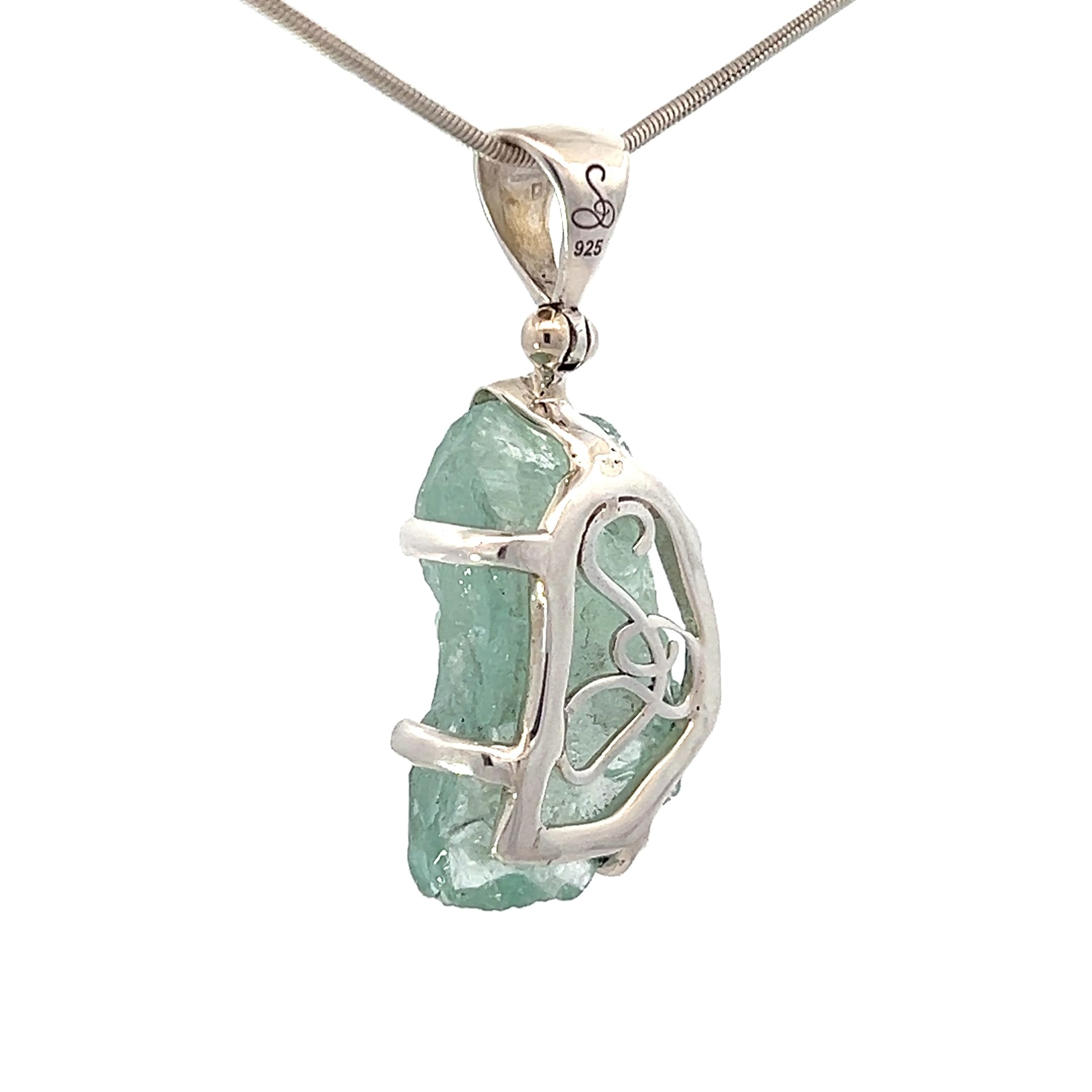 Stunning Aquamarine Crystal Pendant Necklace - Elegant Gemstone Jewelry for Women | Perfect for Weddings, Anniversaries & Everyday Wear