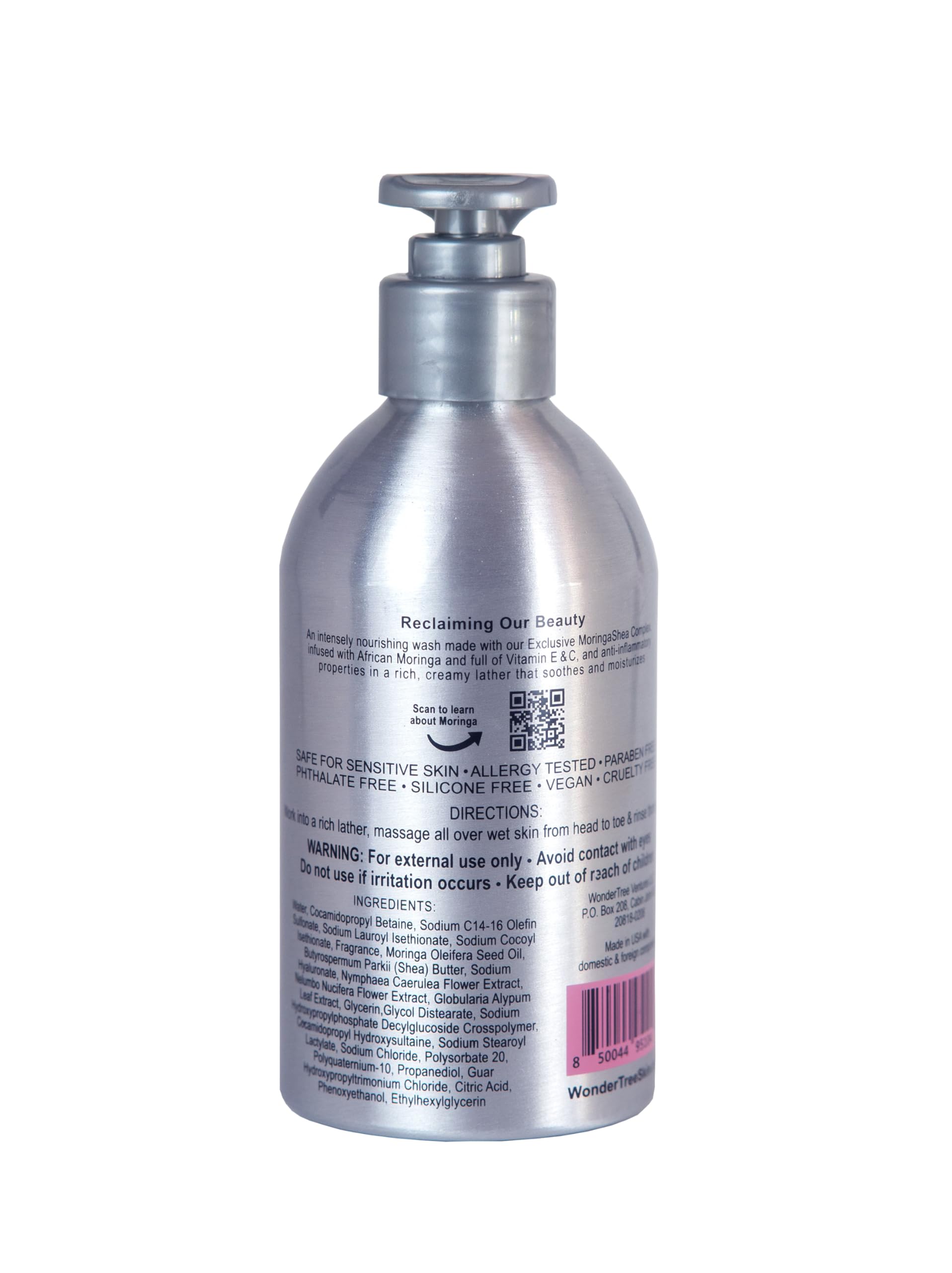 Nourish My Soul Hydrating & Soothing Cream Body Wash for Dry Skin - Moringa Shea Complex + Hyaluronic Acid - Cruelty-Free Vegan Body Wash (10 fl oz) | Perfect for Daily Moisturizing & Relaxing Bath Time