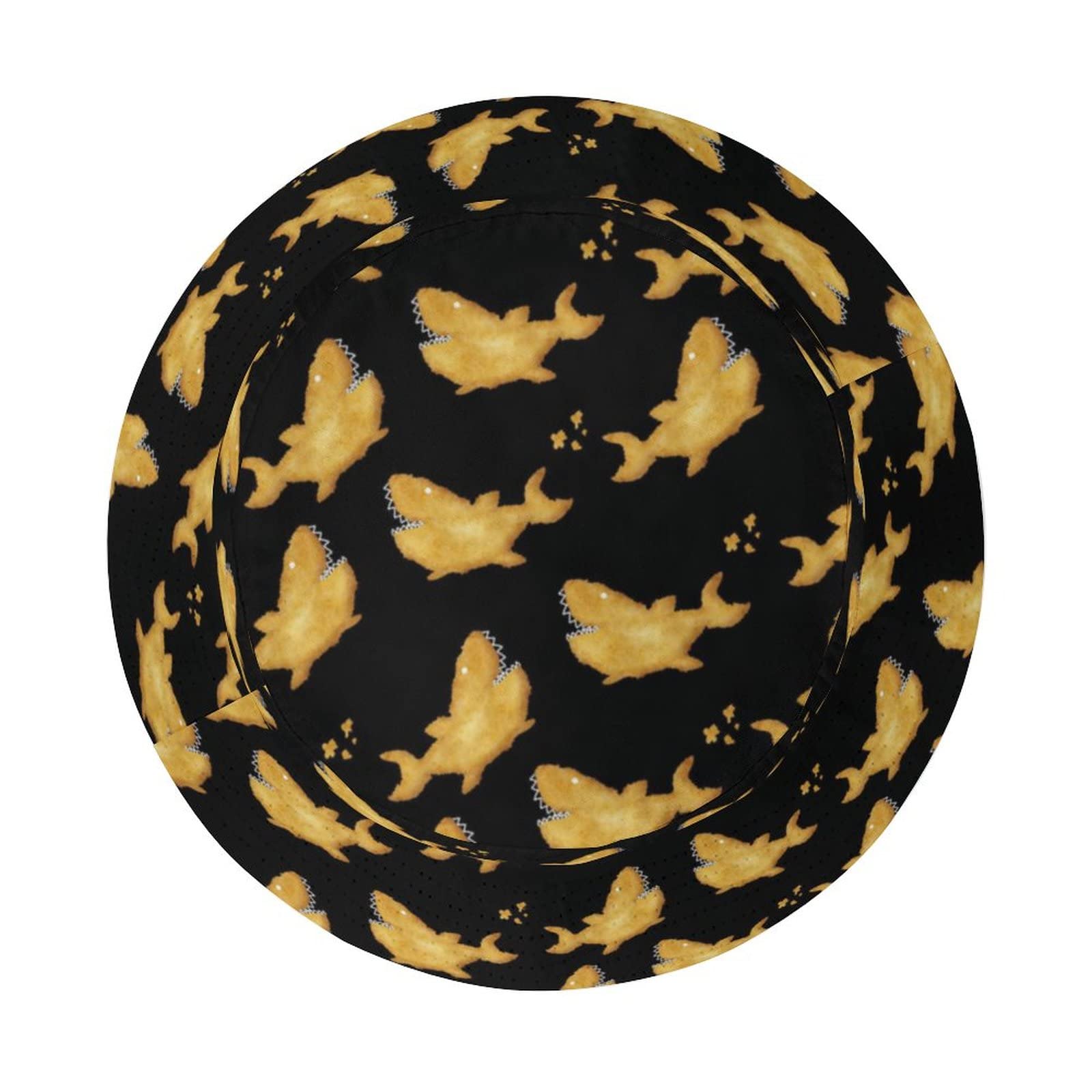 Fried Chicken Nuggets Bucket Hat - Unisex Summer Sun Hat for Women, Men & Teens - Beach, Fishing, Travel & Outdoor Activities