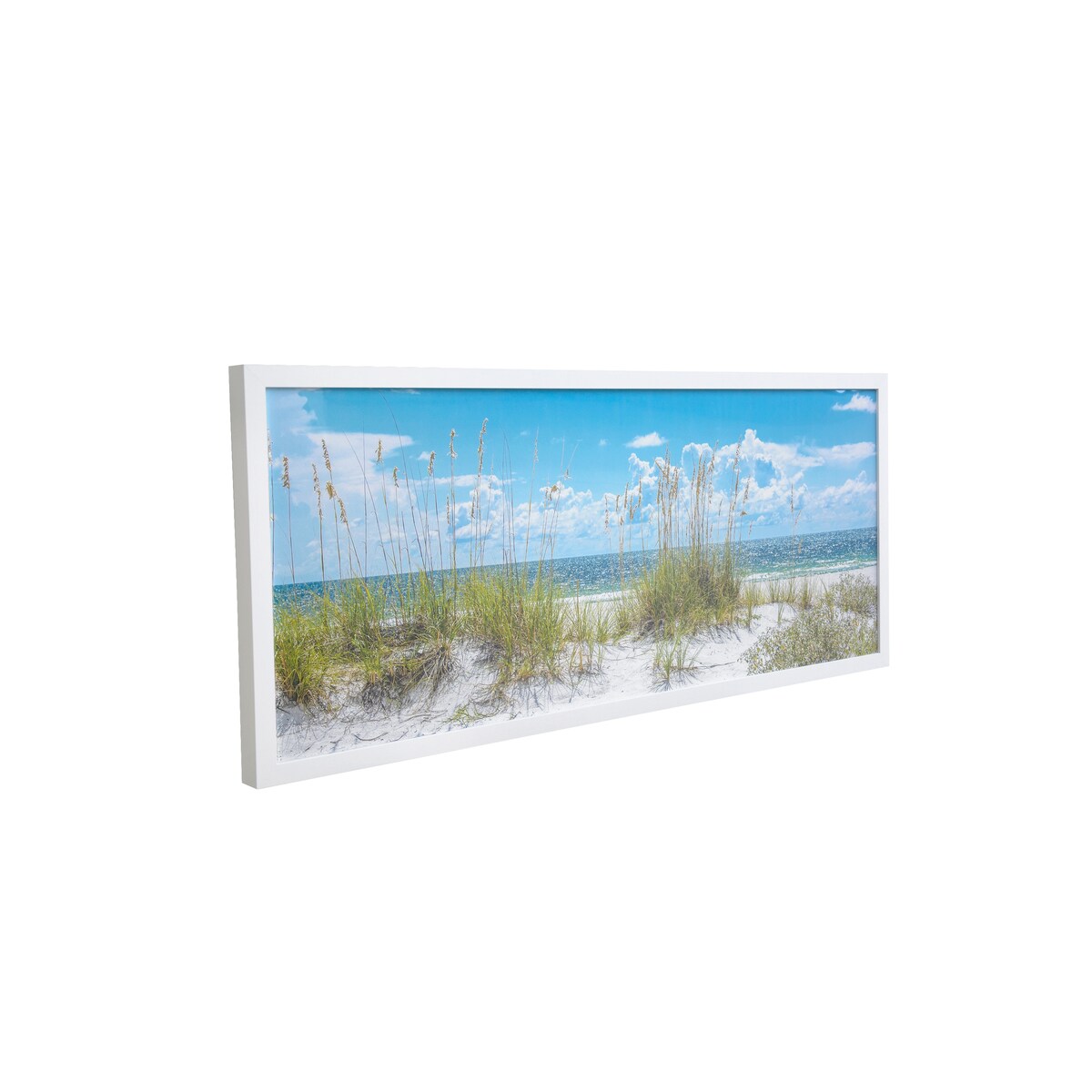 Beach Sand Dunes Framed Wall Art - Coastal Landscape Photography Print for Living Room, Bedroom & Office Decor