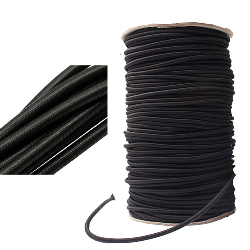 5M Heavy Duty Elastic Bungee Cord - 2.5mm Shock Resistant Stretch Rope for DIY Jewelry, Outdoor Gear Repair, Camping Tent, Kayak Tie Down & Boat Accessories - Perfect for Crafting, Survival Kits and Marine Applications