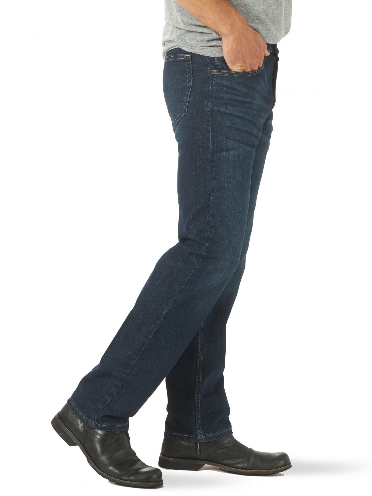 Wrangler Men's Free to Stretch Regular Fit Jeans - Comfortable & Durable Denim Pants for Casual Wear, Work & Outdoor Activities
