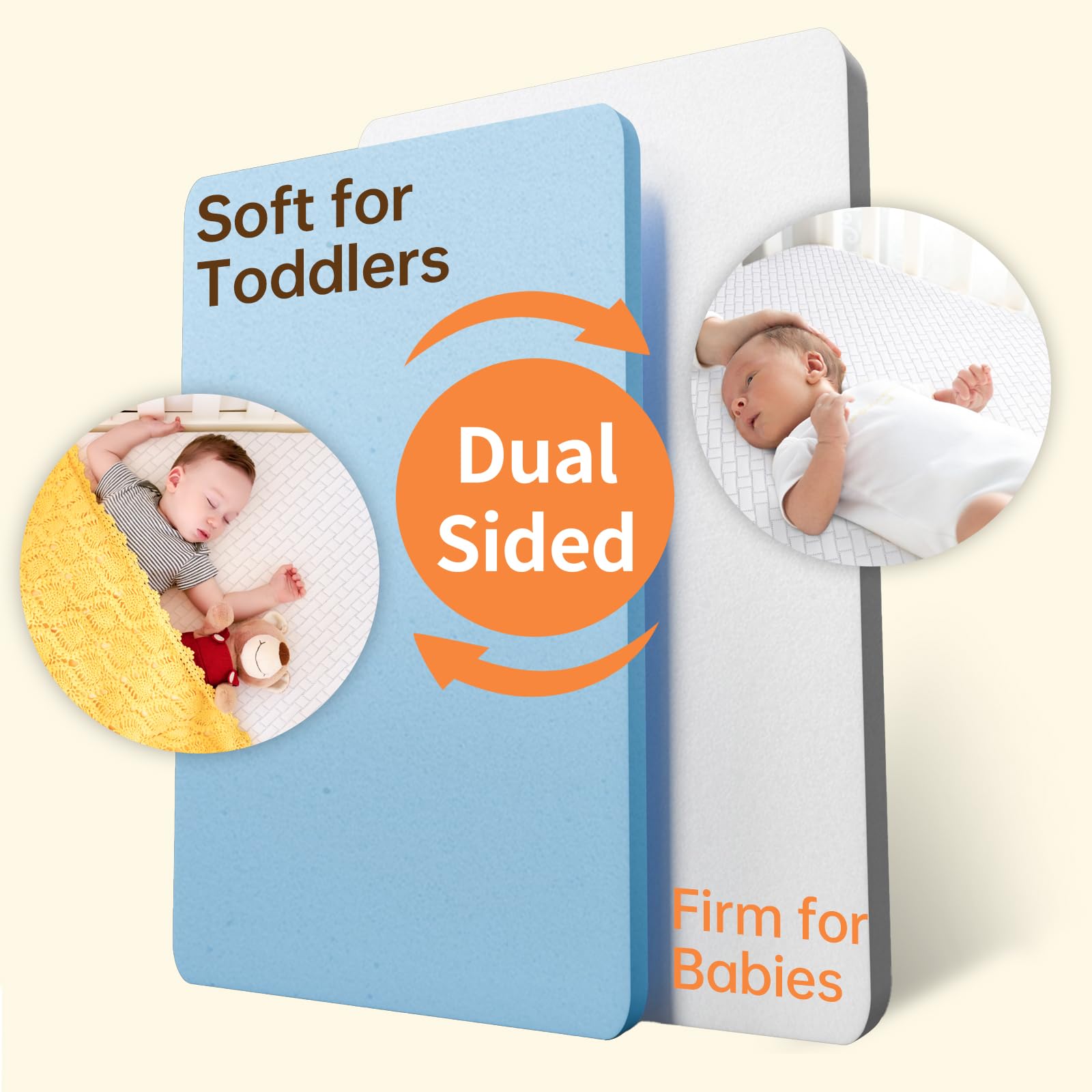 Breathable Memory Foam Pack N Play Mattress for Toddlers - 38