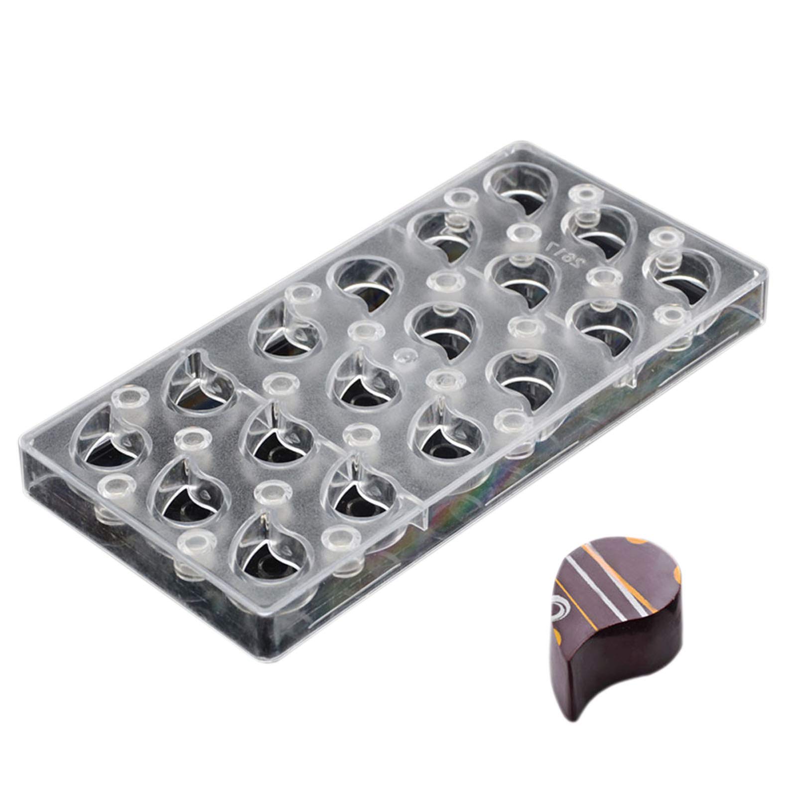 Premium Polycarbonate Chocolate Transfer Sheet Mold - DIY Handmade Magnetic Chocolate Candy Mould for Baking, Cake Decorating & Candy Making - Drip Shaped Design (19348) - Perfect for Home Bakers, Professional Chefs & Chocolate Lovers