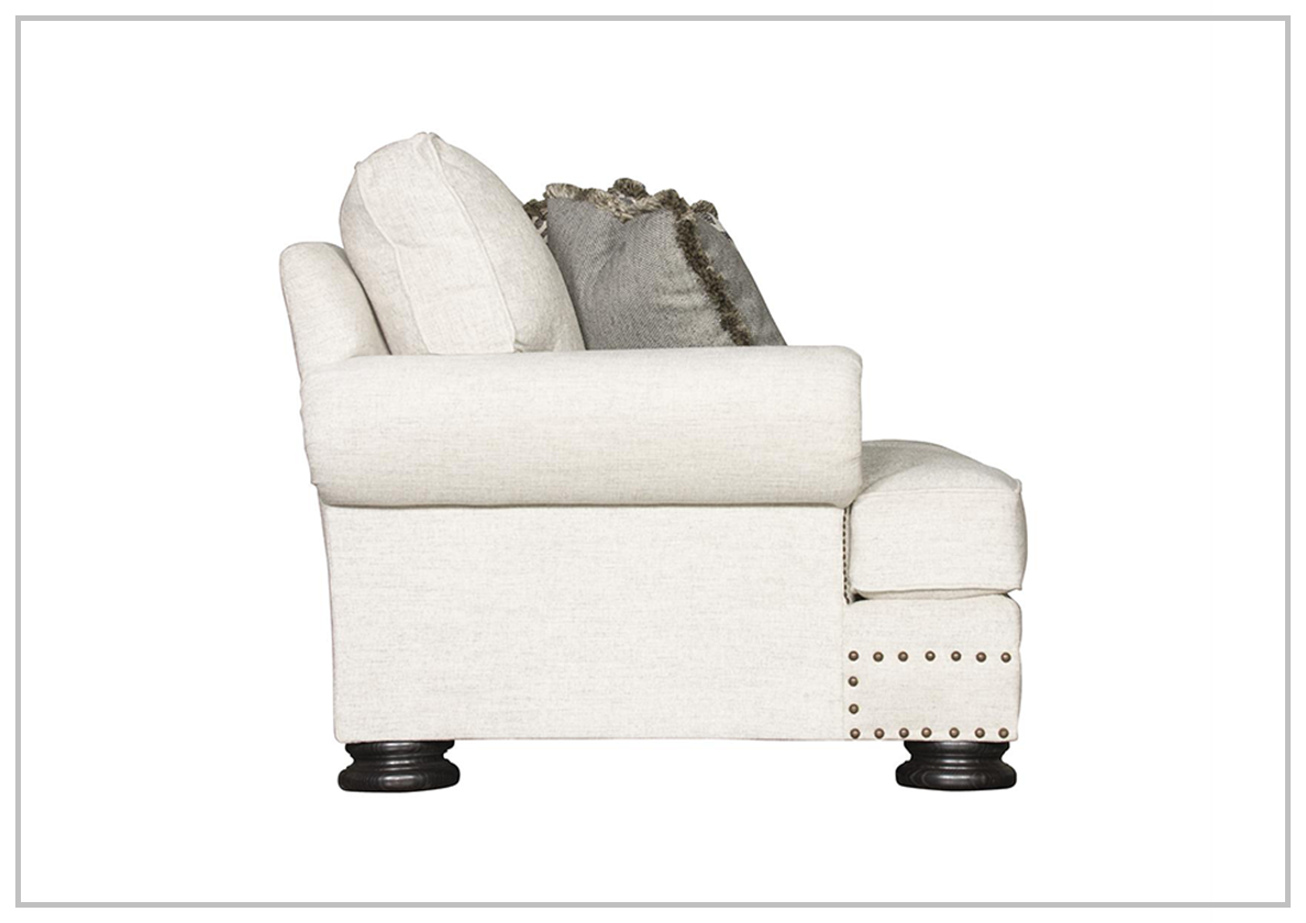 Bernhardt Foster 3-Seater Fabric Sofa with Nailhead Trim - Modern Living Room Furniture for Home Decor & Comfortable Relaxation