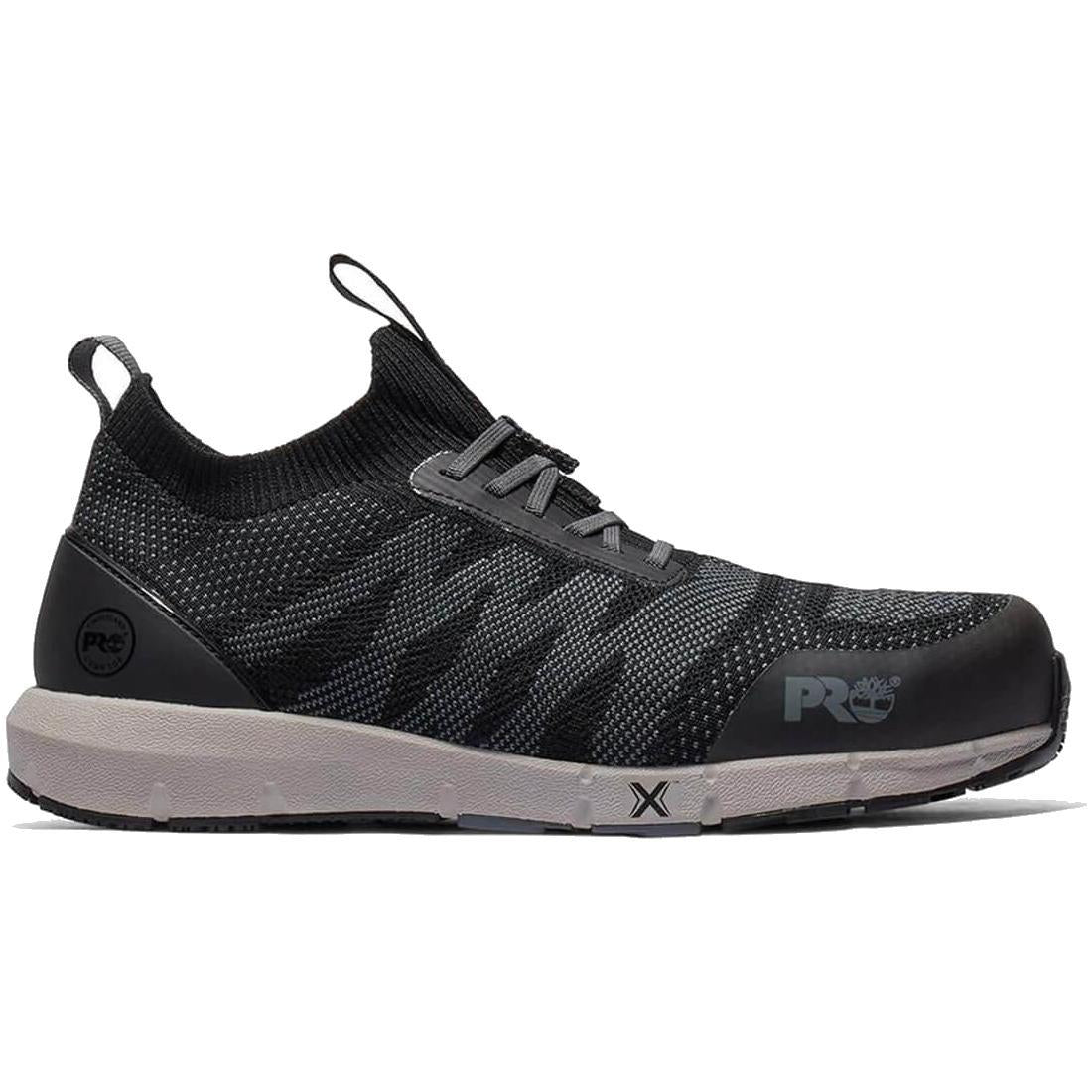 Radius Knit Composite Toe Work Shoes - CSA Certified Safety Footwear for Men & Women | Black/Grey | Lightweight & Breathable for Construction, Warehouse & Industrial Work