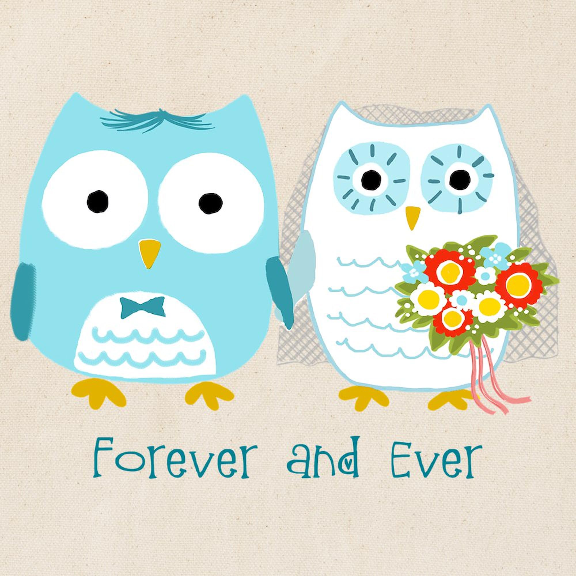 Owls Wedding Tote Bag - Natural Canvas Reusable Shopping Bag for Bridal Party, Eco-Friendly Grocery Tote - Perfect for Bridal Showers, Beach Weddings & Sustainable Shopping