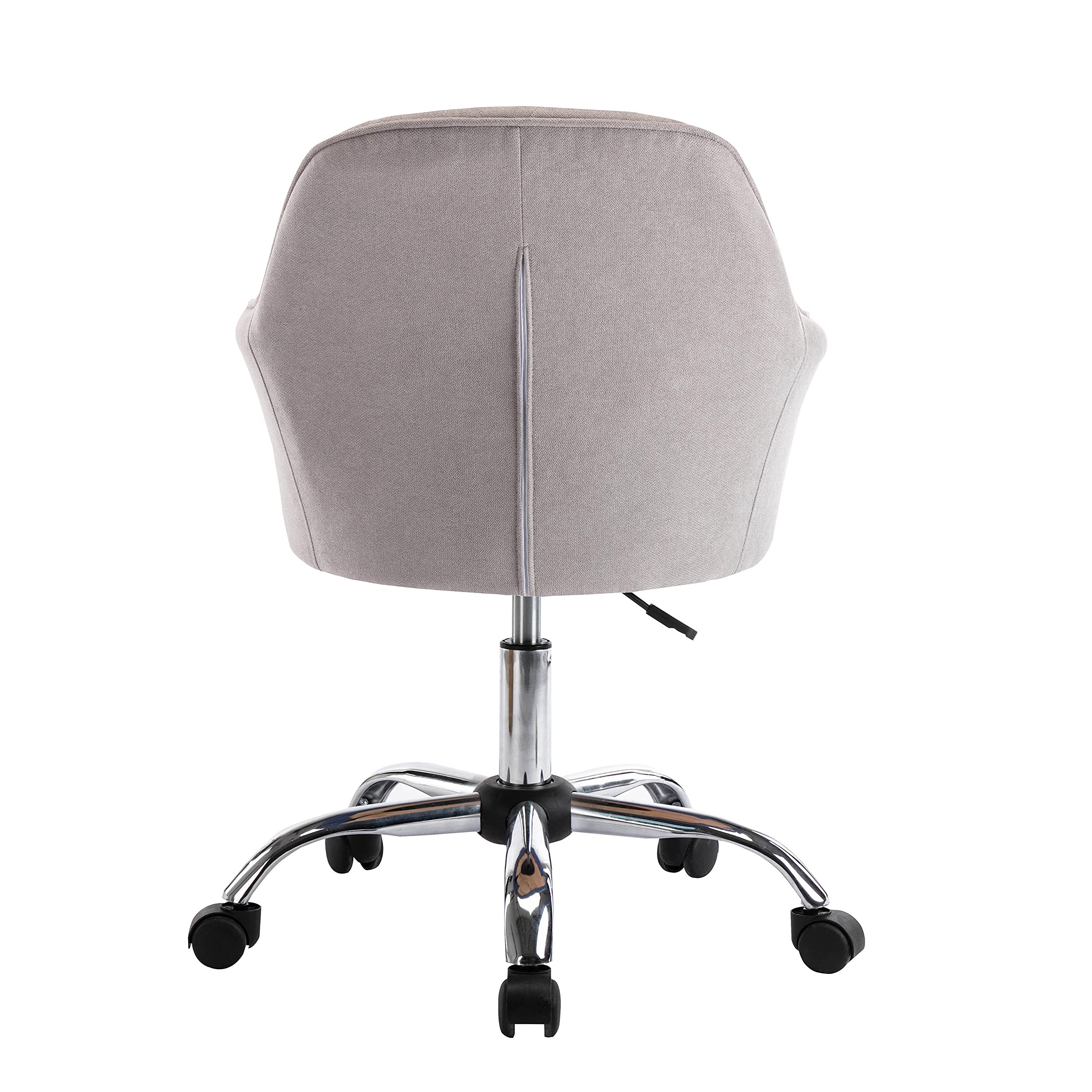 Porthos Home Noa Ergonomic Office Chair with Mid-Back Support, Adjustable Height, Padded Armrests & Smooth-Rolling Casters - Perfect for Home Office, Study Room & Small Workspaces