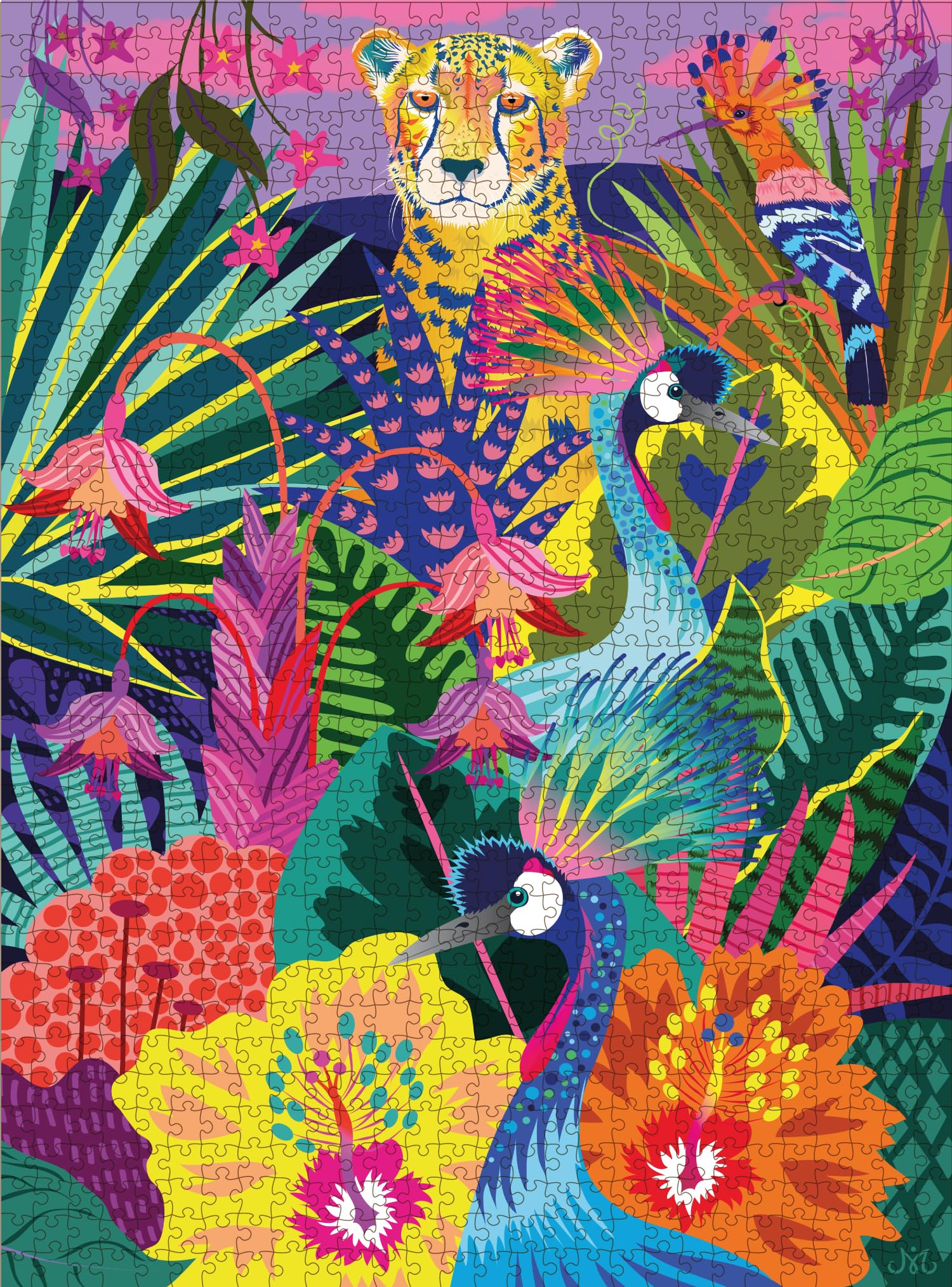 1000 Piece Wilderness Safari Puzzle by Elena Essex - Adult Jigsaw Puzzle with Animal & Jungle Art (49x68cm) | Perfect for Family Game Night, Relaxation & Home Decor