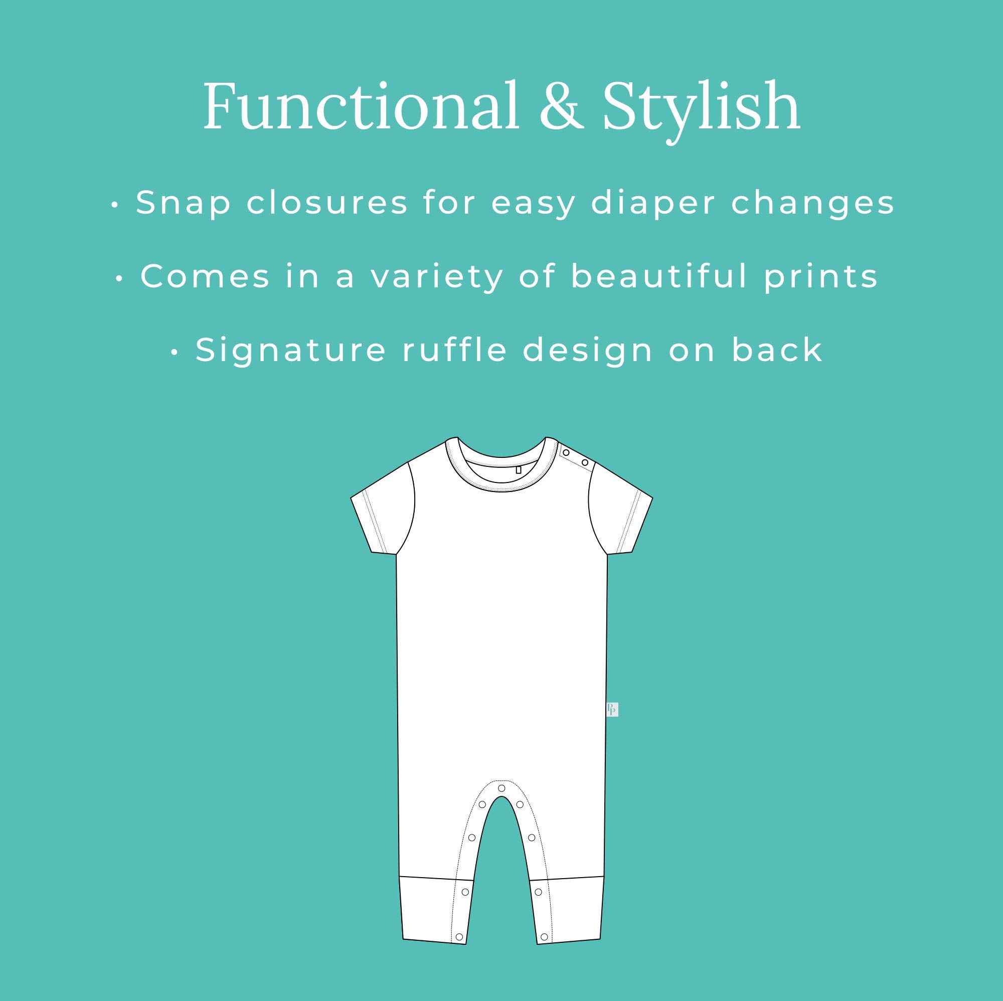 Posh Peanut Baby Rompers Pajamas with Snap Closure - Soft Bamboo Viscose Sleepers for Boys & Girls - Organic Kids One-Piece PJ Set - Perfect for Bedtime & Playtime