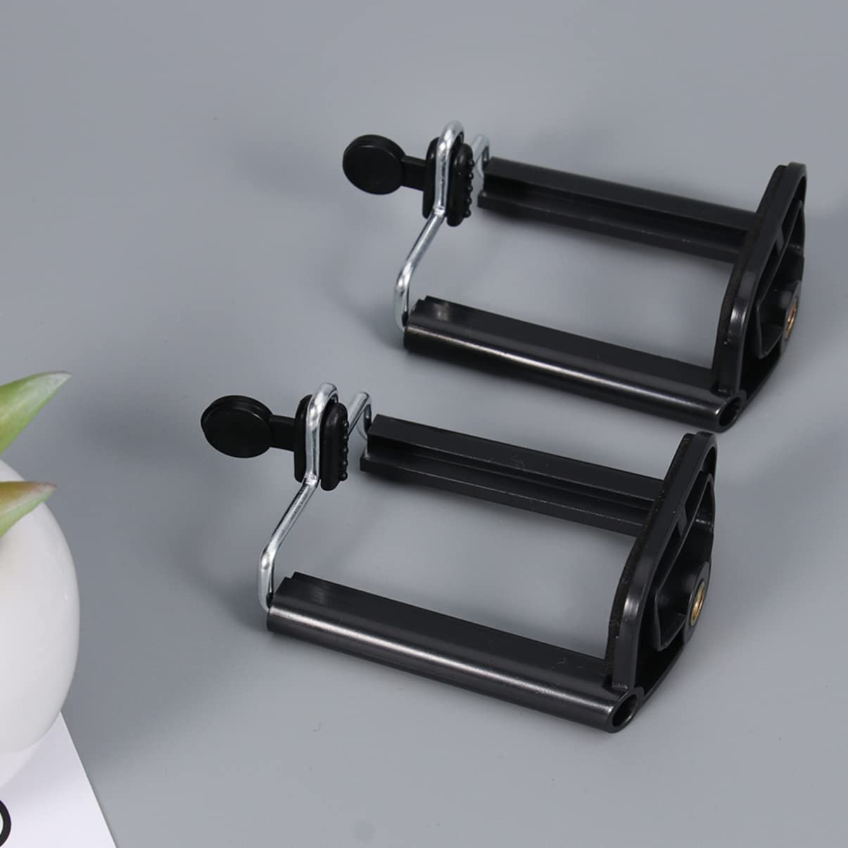 2PCS Universal Phone Tripod Mount Holder - Smartphone Tripod Adapter & Stand for iPhone, Samsung, Pixel - Compatible with Desktop Tripods for Photography, Vlogging, Live Streaming