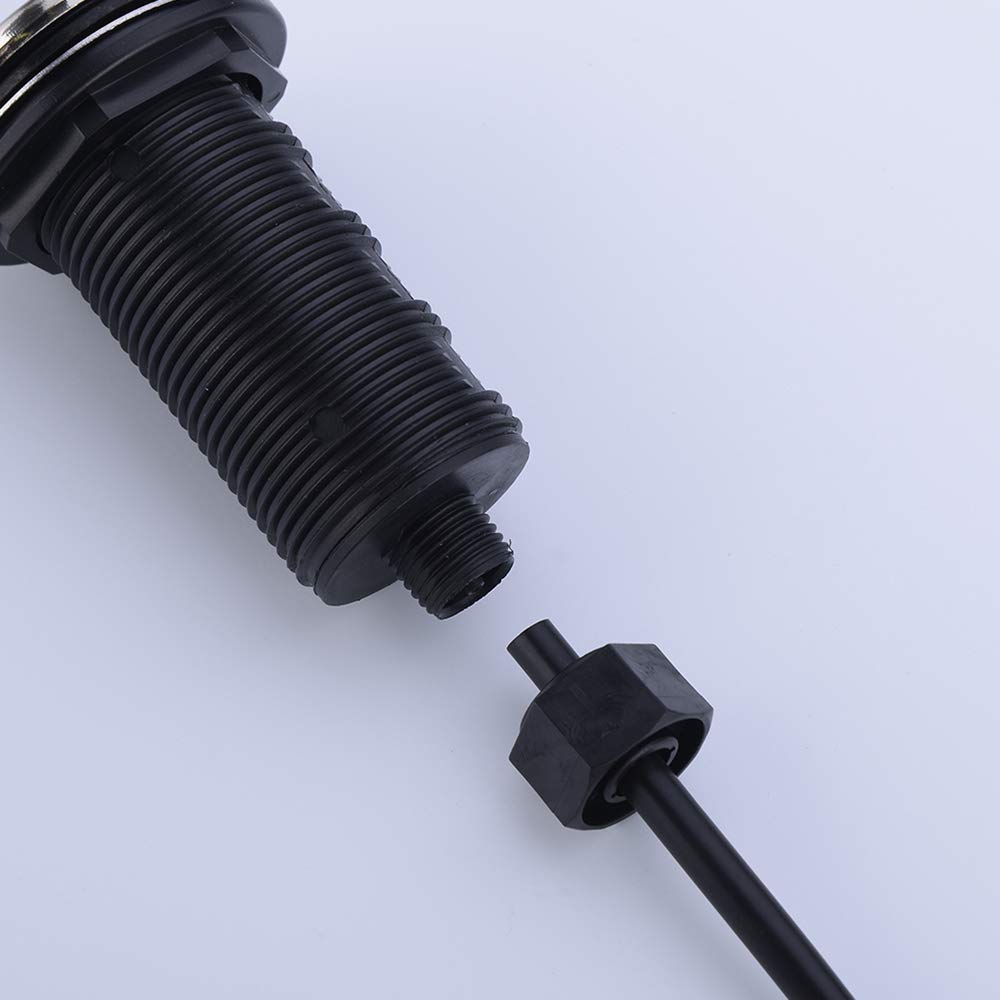 Best Sink Top Garbage Disposal Air Switch Button - 5 Ft Air Hose, Matte Black 3.6