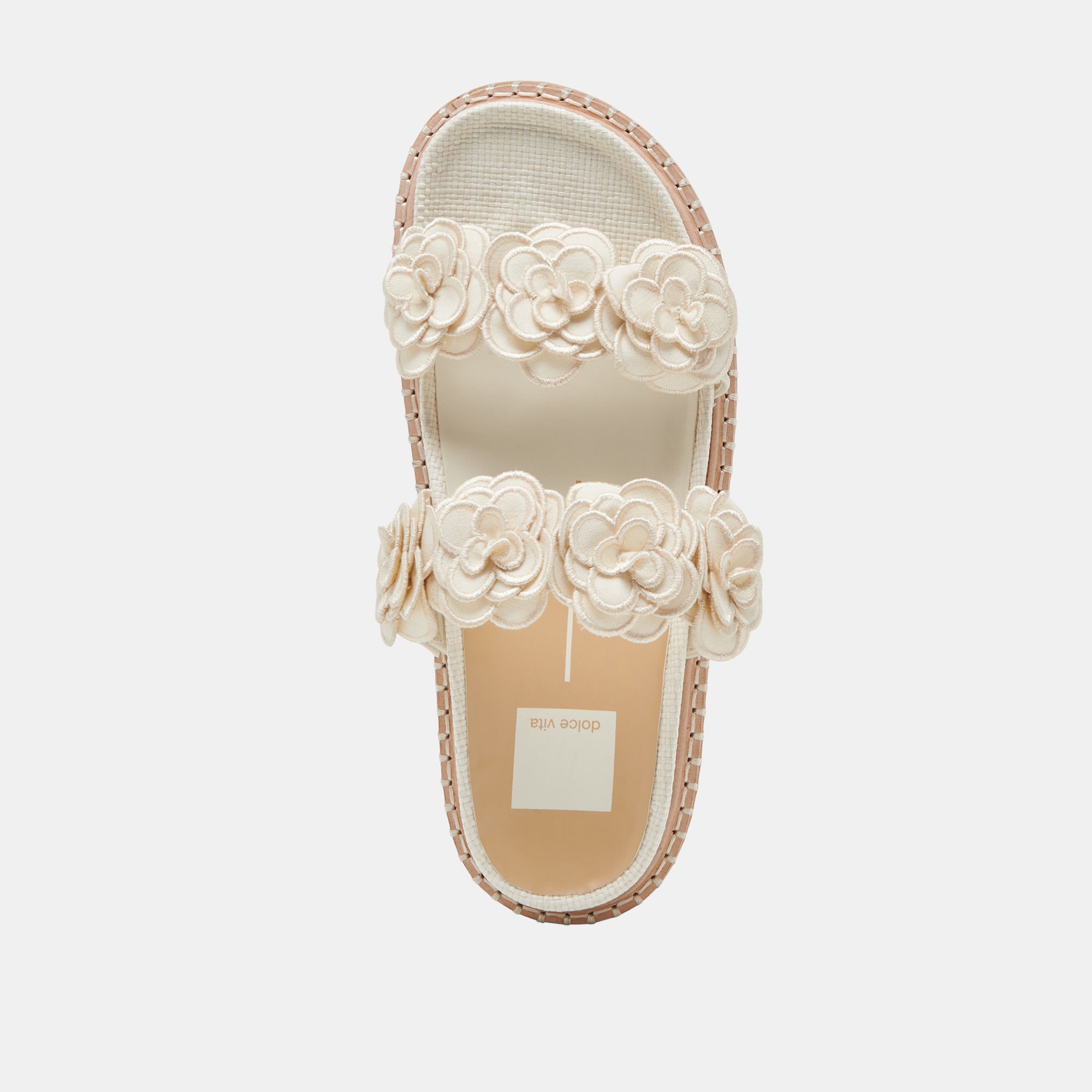 SHERLA Women's White Raffia Sandals - Comfortable Summer Beach Slides for Outdoor Walking, Vacation, and Casual Wear