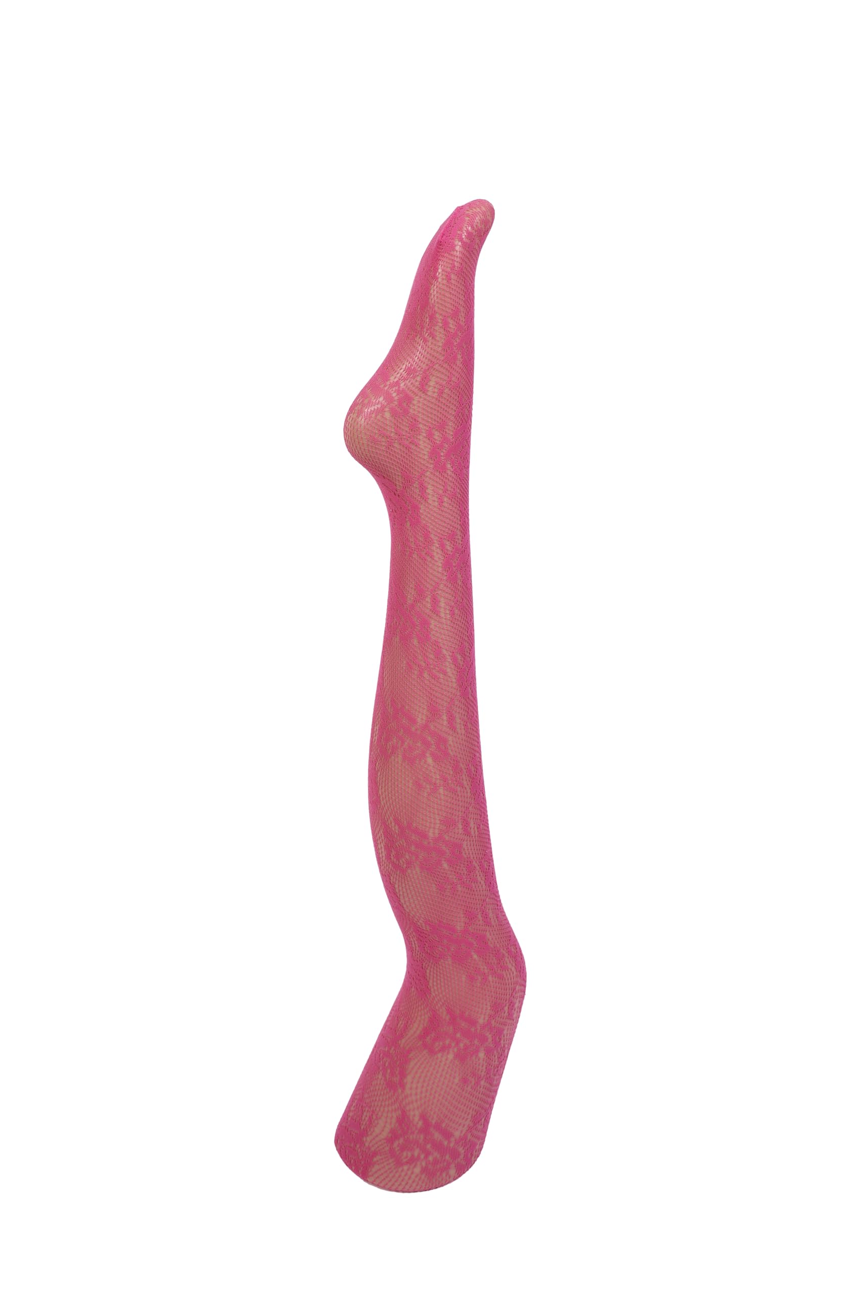 Sexy Black & Hot Pink Fishnet Tights for Women - Lace Stockings with Christmas Rose Pattern | Perfect for Holiday Parties, Cosplay & Night Out Outfits