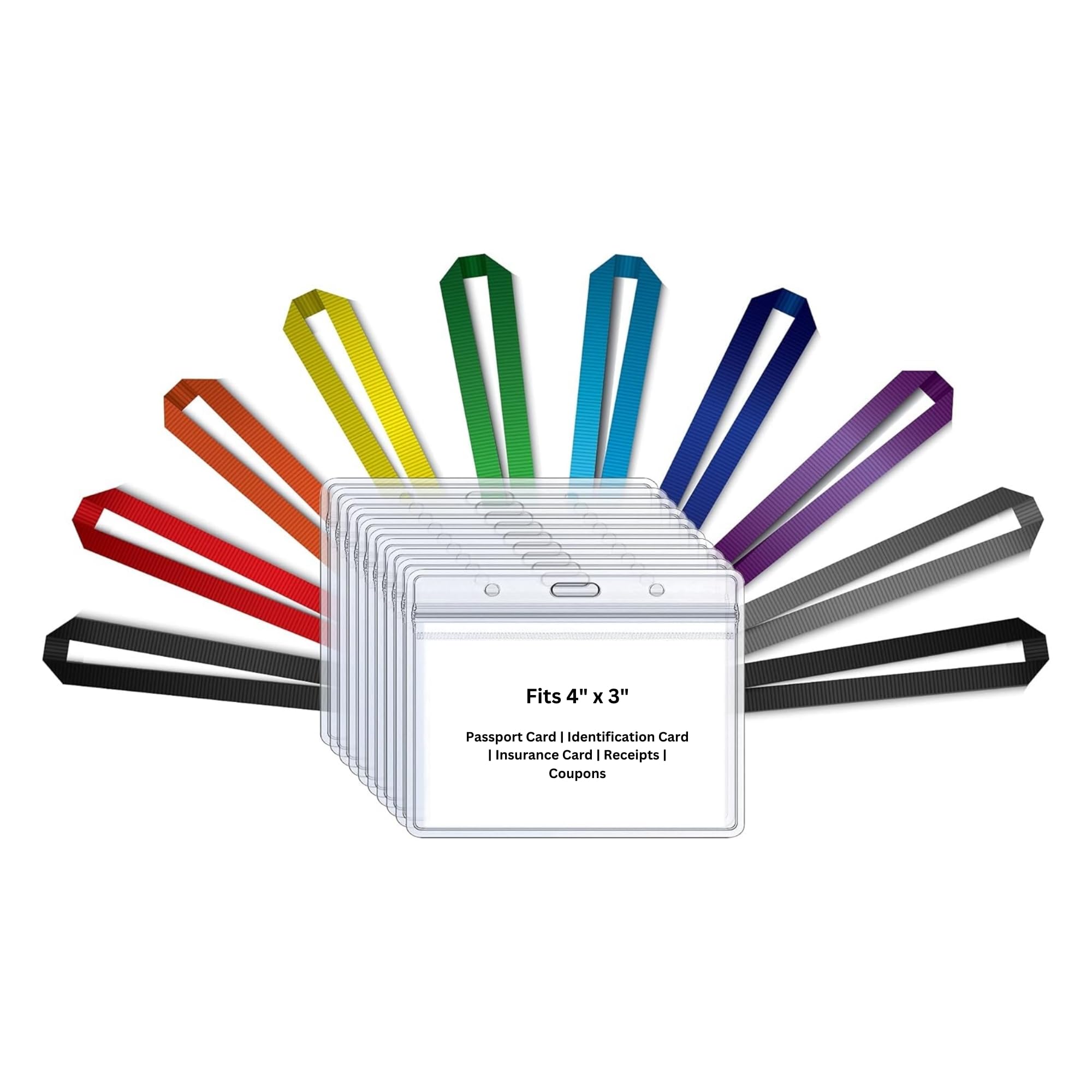 10-Pack CDC Vaccine Card Protectors - Waterproof Vinyl Sleeves for Travel & Lanyards